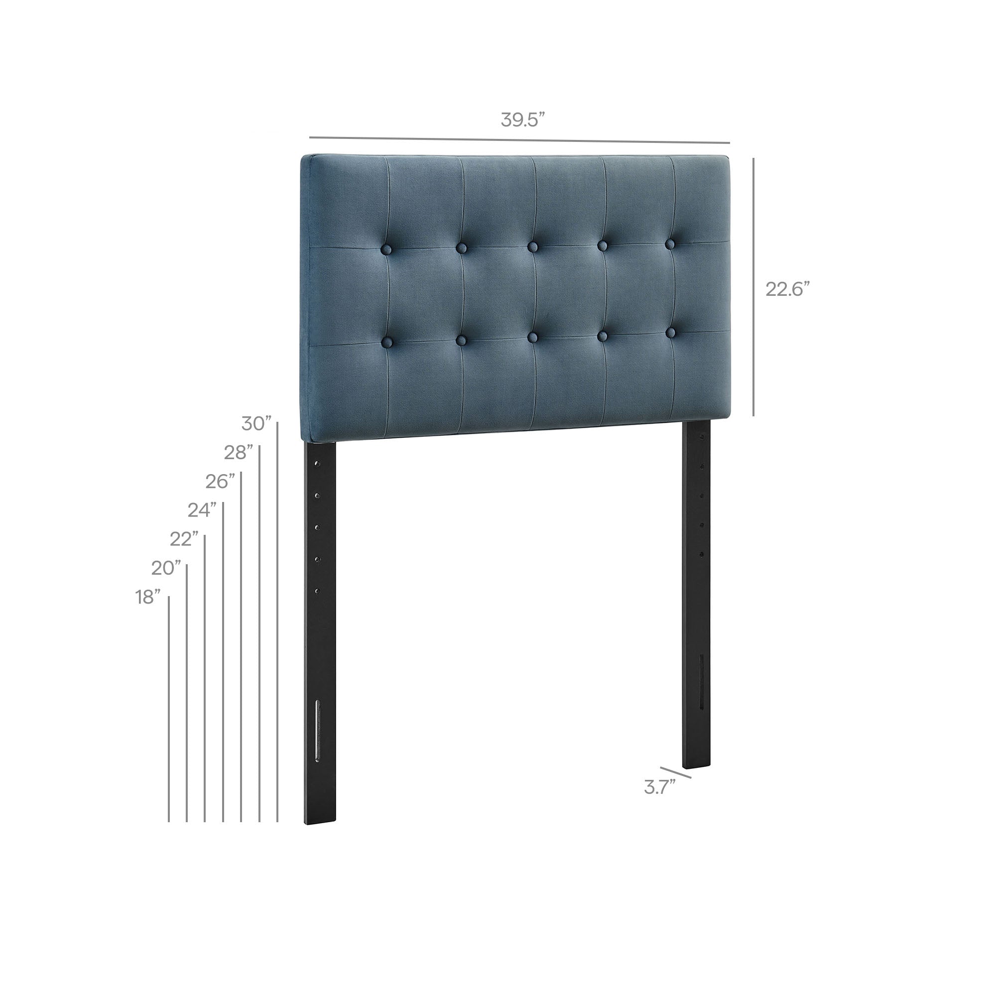 Modway MOD-7280 Emily Stain-Resistant Performance Velvet Twin Size Headboard