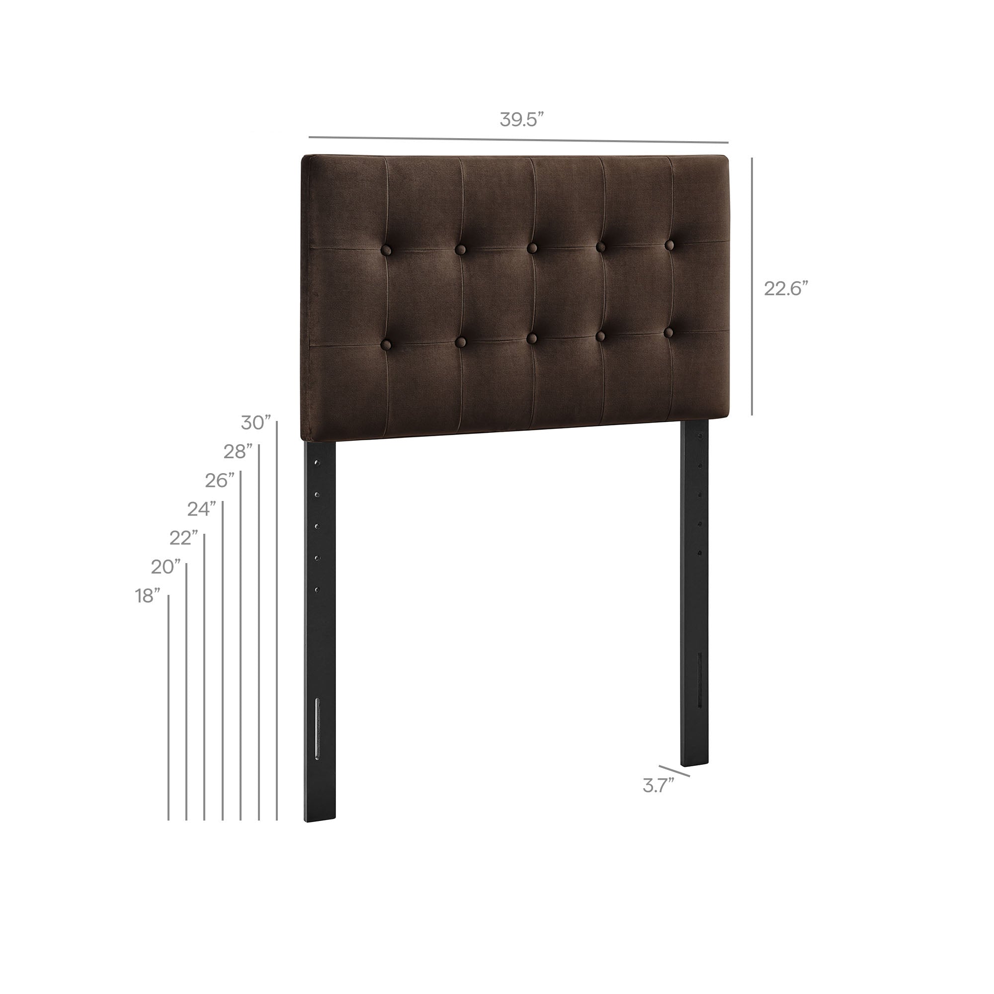 Modway MOD-7280 Emily Stain-Resistant Performance Velvet Twin Size Headboard