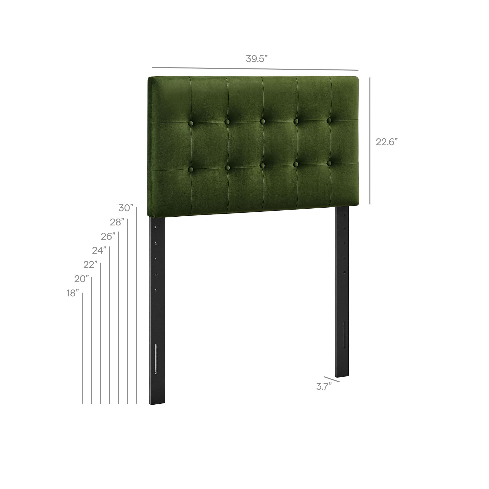 Modway MOD-7280 Emily Stain-Resistant Performance Velvet Twin Size Headboard