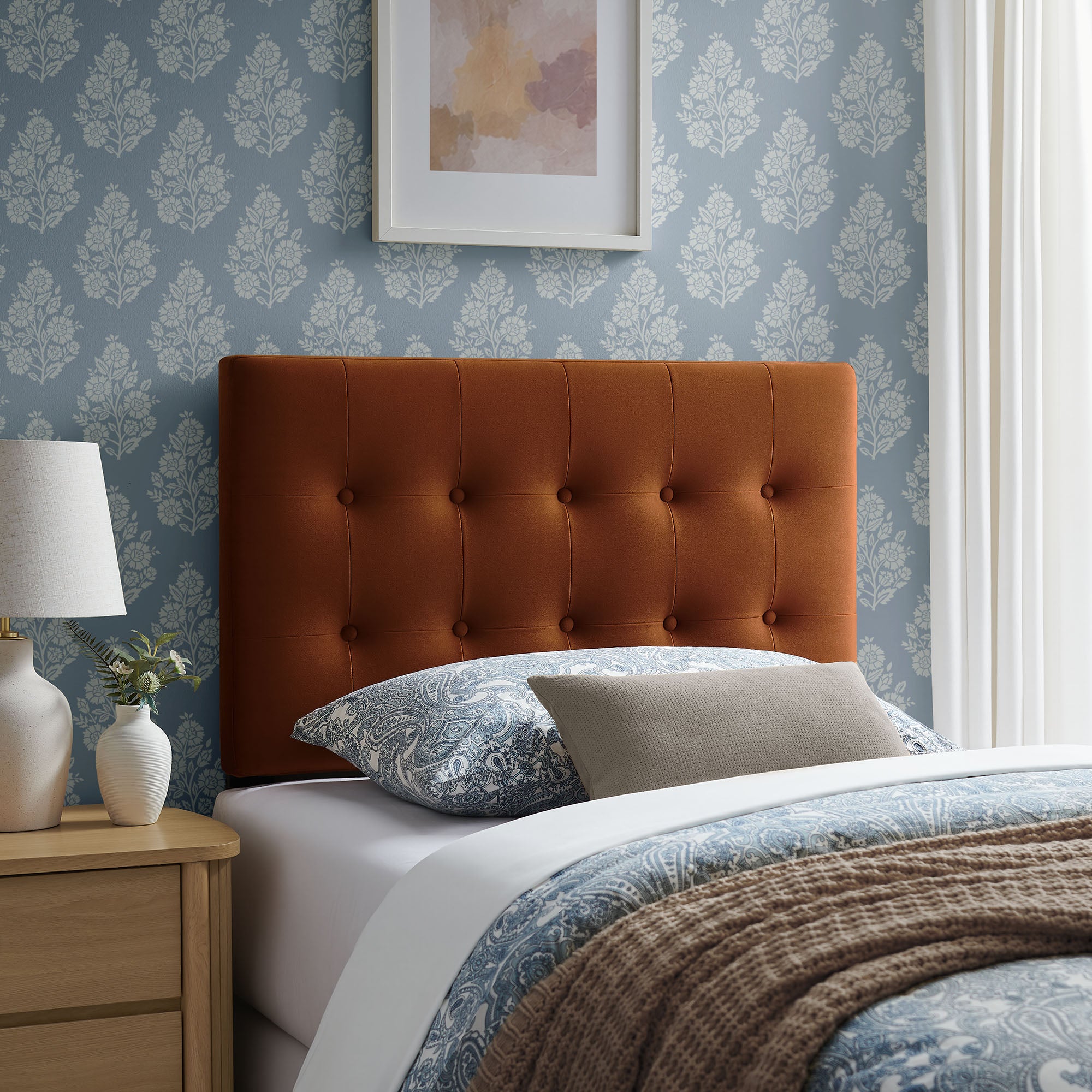 Modway MOD-7280 Emily Stain-Resistant Performance Velvet Twin Size Headboard