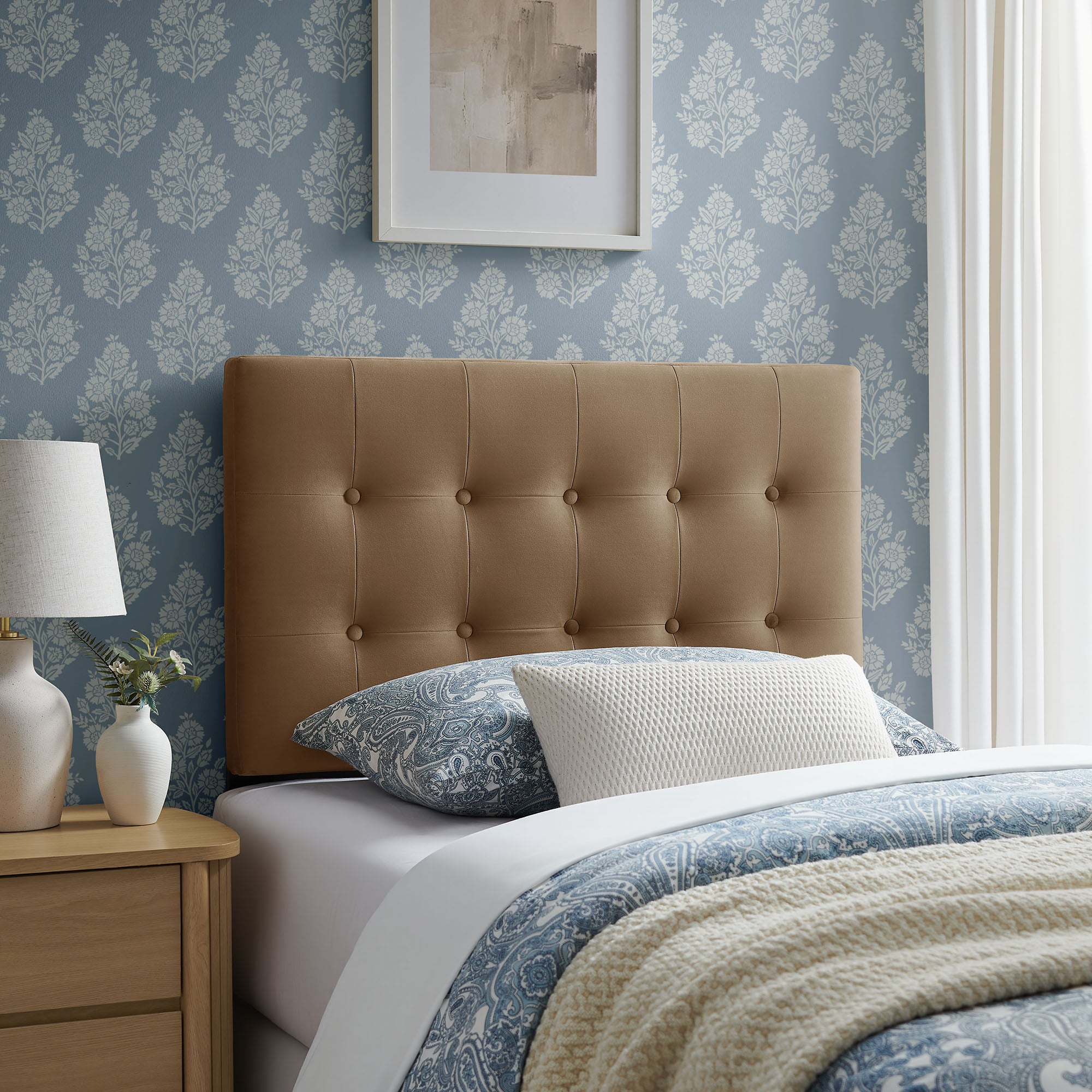 Modway MOD-7280 Emily Stain-Resistant Performance Velvet Twin Size Headboard