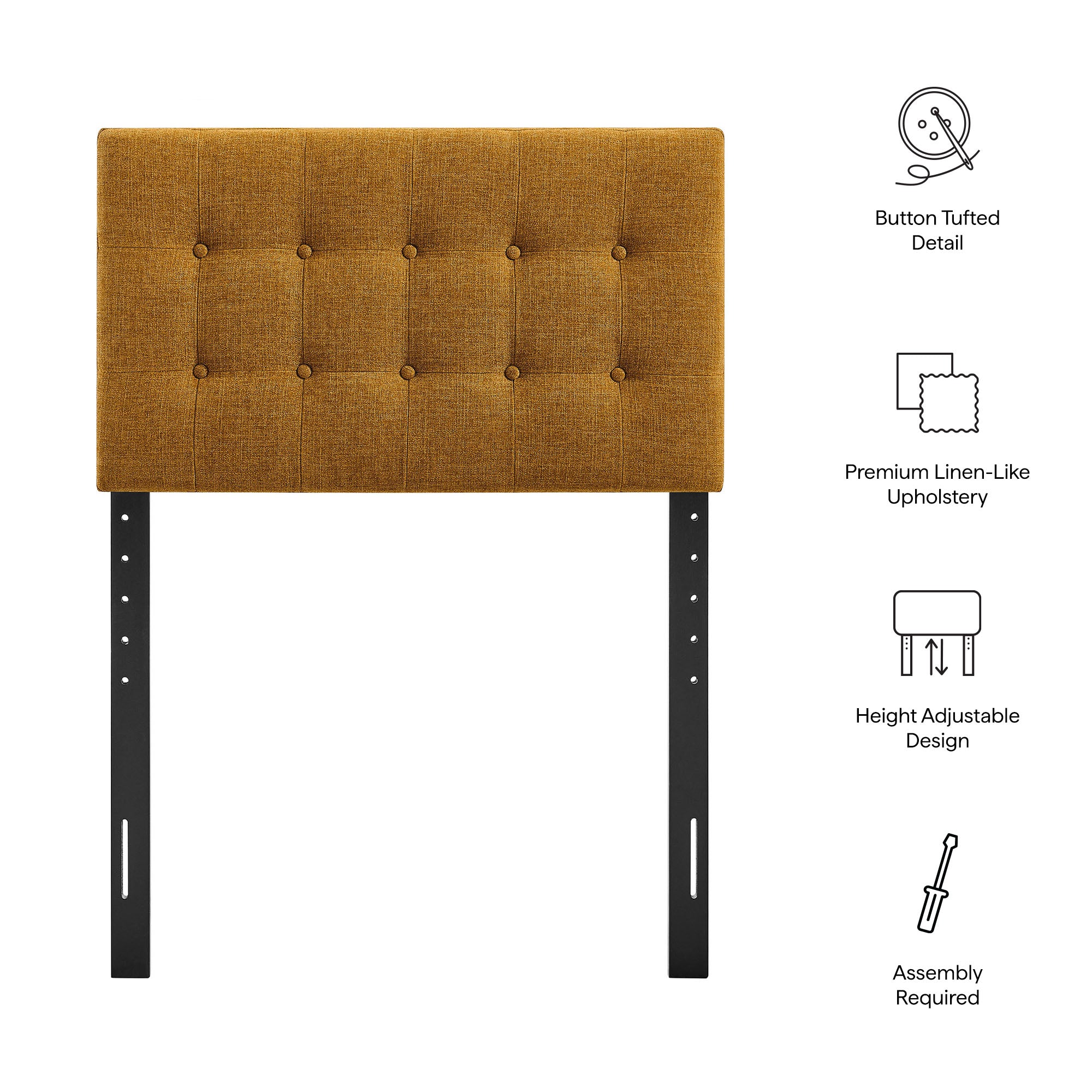 Modway MOD-7281 Emily Fabric Upholstered Twin Size Headboard