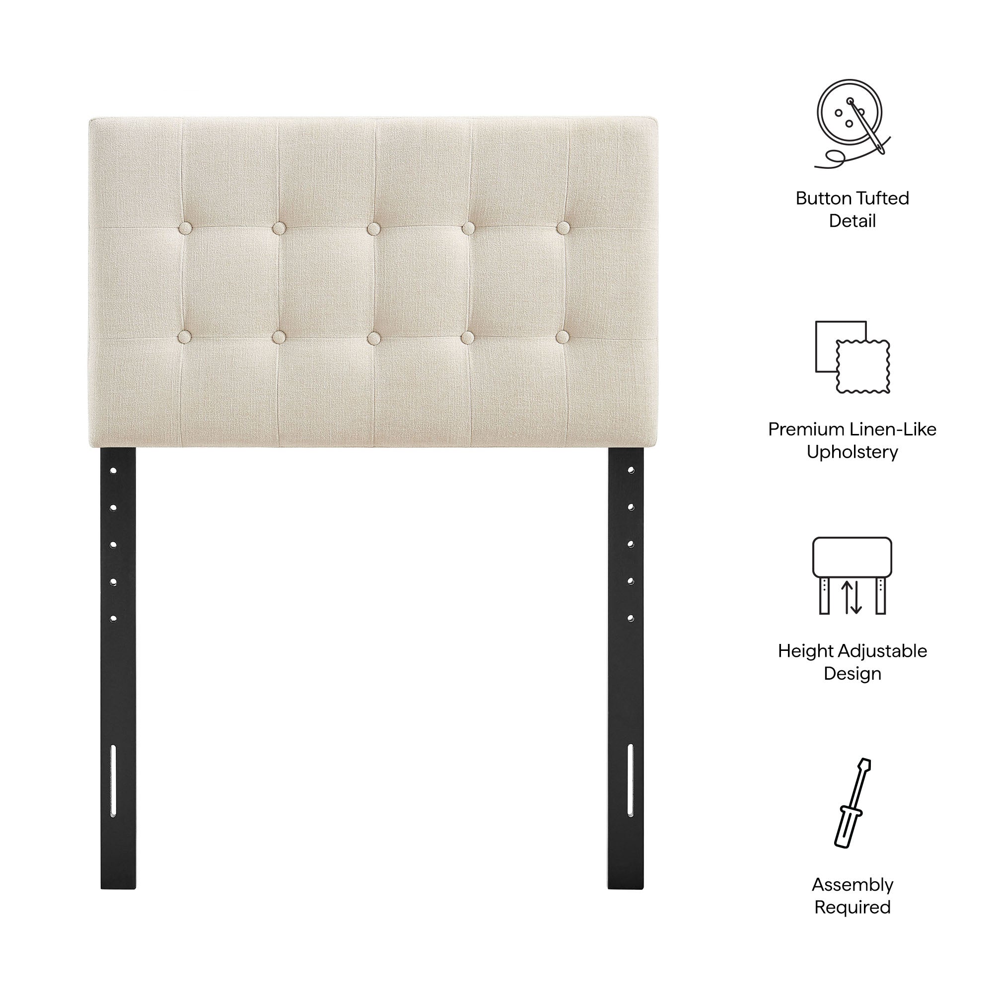 Modway MOD-7281 Emily Fabric Upholstered Twin Size Headboard