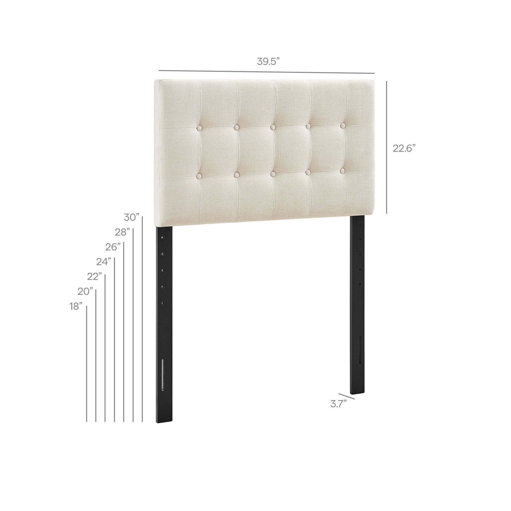 Modway MOD-7281 Emily Fabric Upholstered Twin Size Headboard