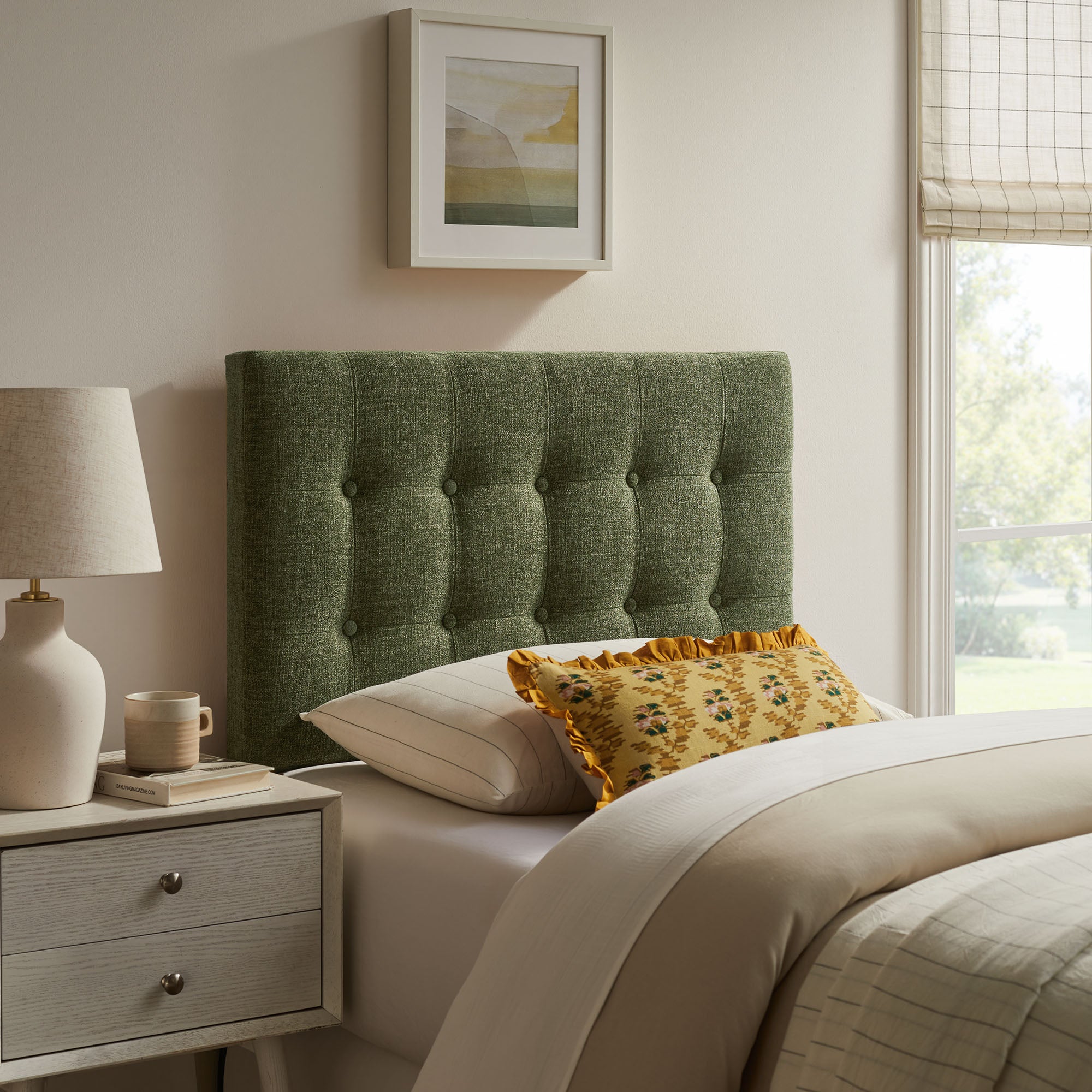 Modway MOD-7281 Emily Fabric Upholstered Twin Size Headboard