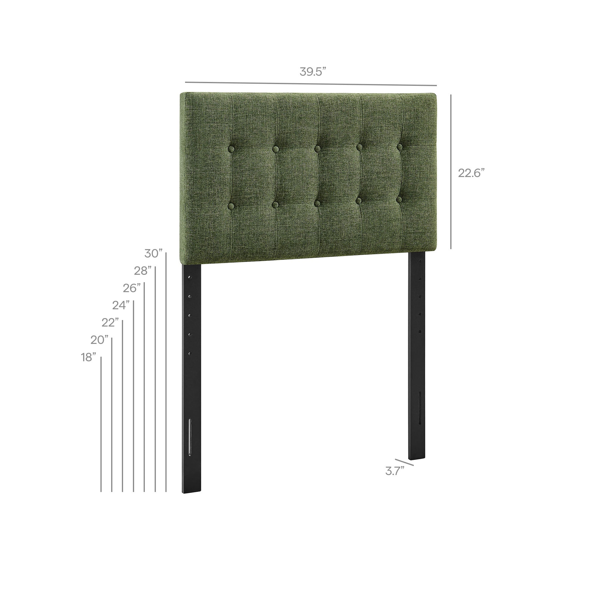 Modway MOD-7281 Emily Fabric Upholstered Twin Size Headboard