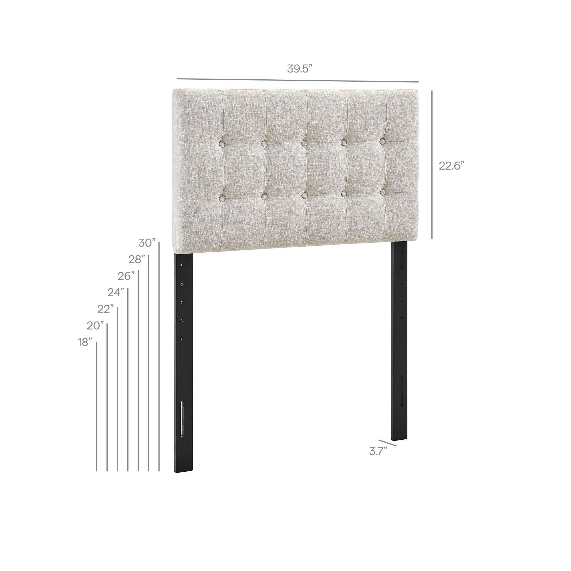 Modway MOD-7281 Emily Fabric Upholstered Twin Size Headboard