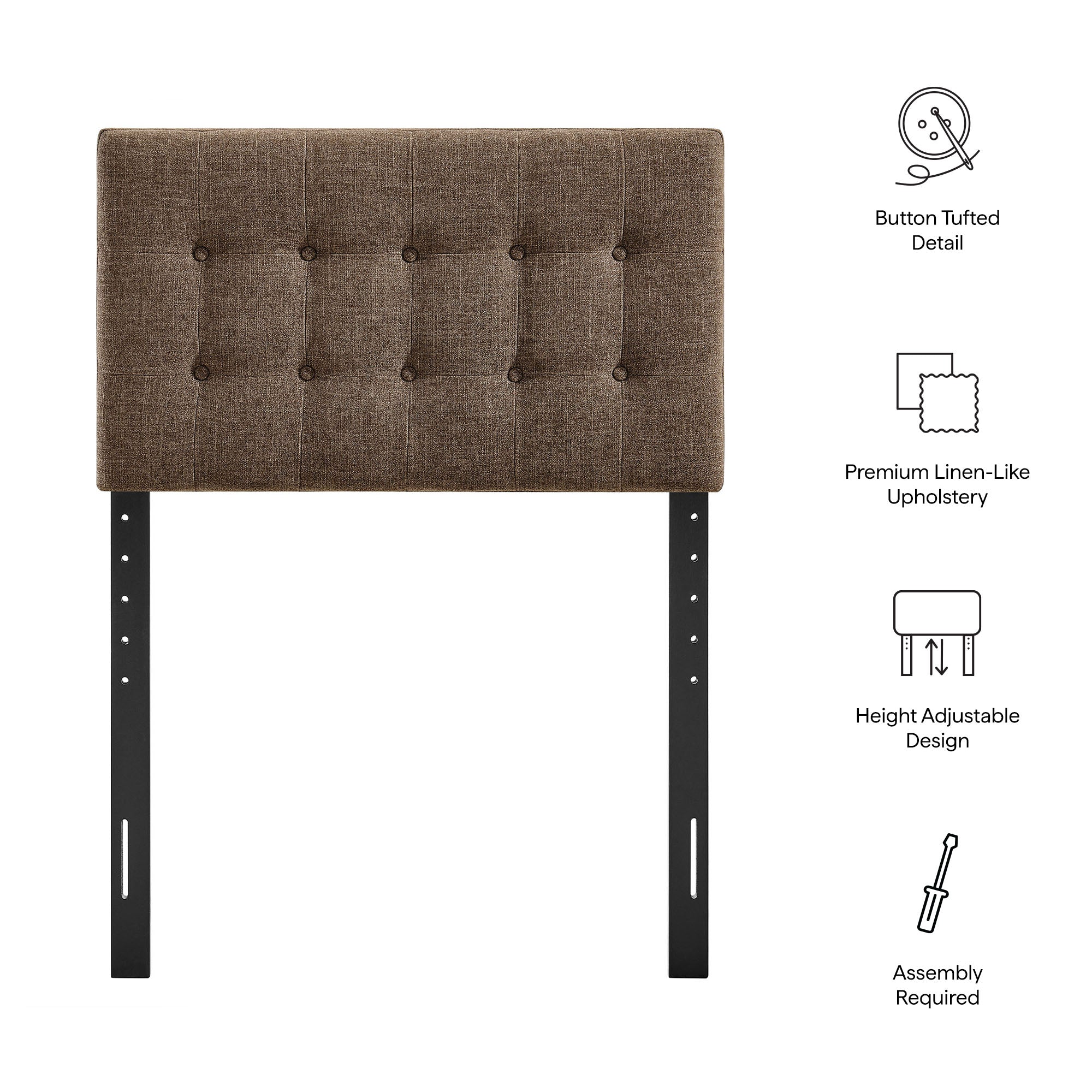 Modway MOD-7281 Emily Fabric Upholstered Twin Size Headboard