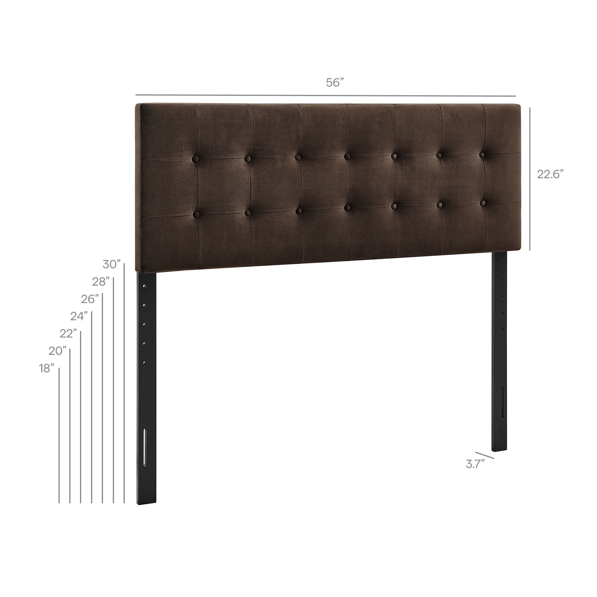 Modway MOD-7282 Emily Stain-Resistant Performance Velvet Full Size Headboard