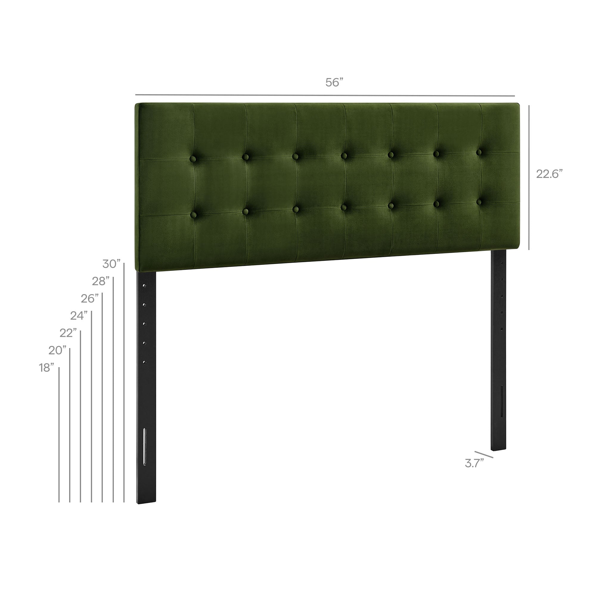 Modway MOD-7282 Emily Stain-Resistant Performance Velvet Full Size Headboard