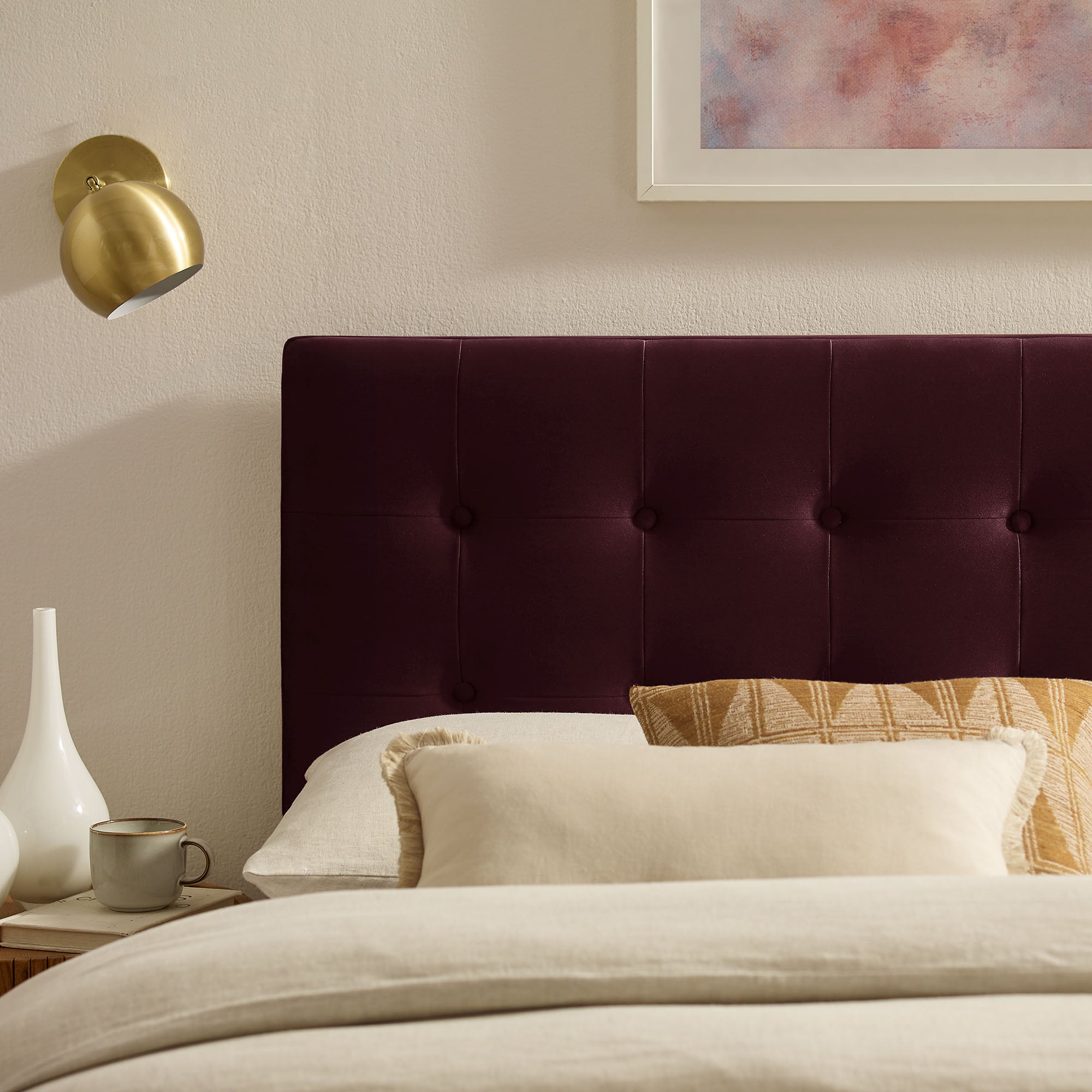 Modway MOD-7282 Emily Stain-Resistant Performance Velvet Full Size Headboard