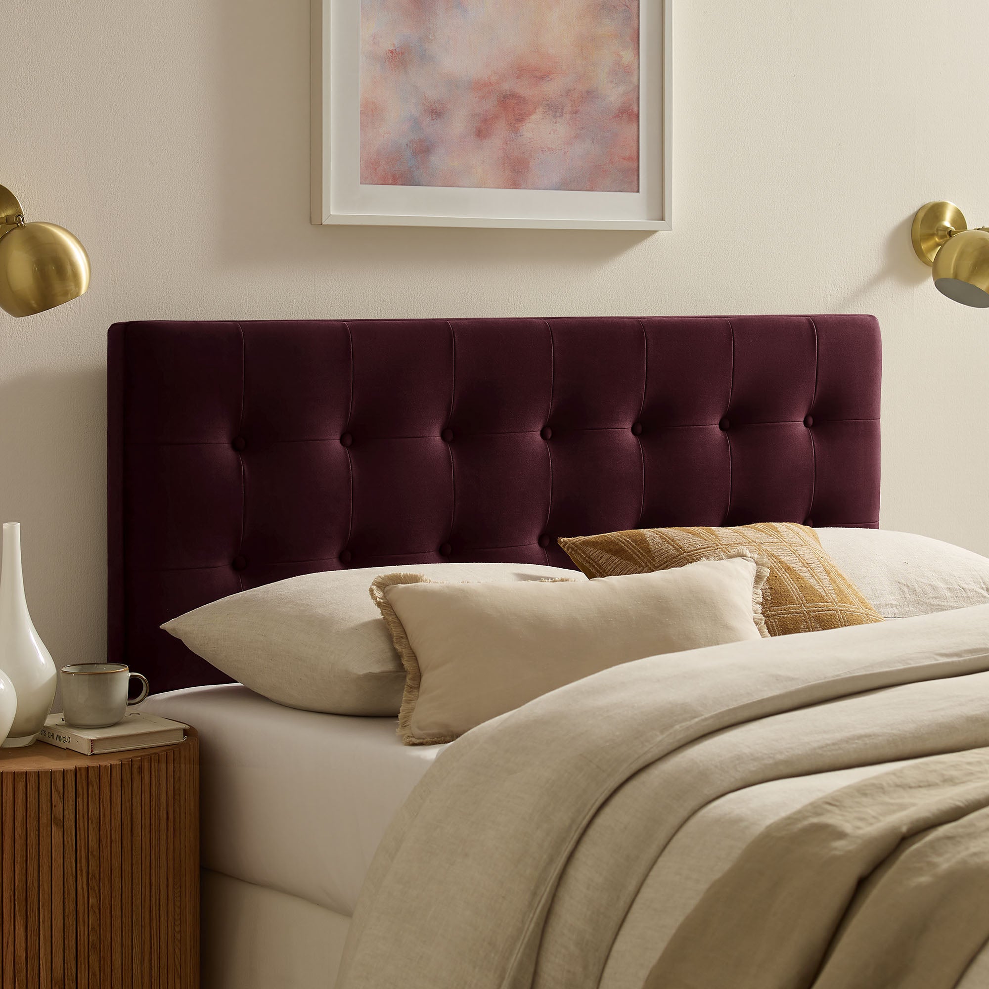 Modway MOD-7282 Emily Stain-Resistant Performance Velvet Full Size Headboard