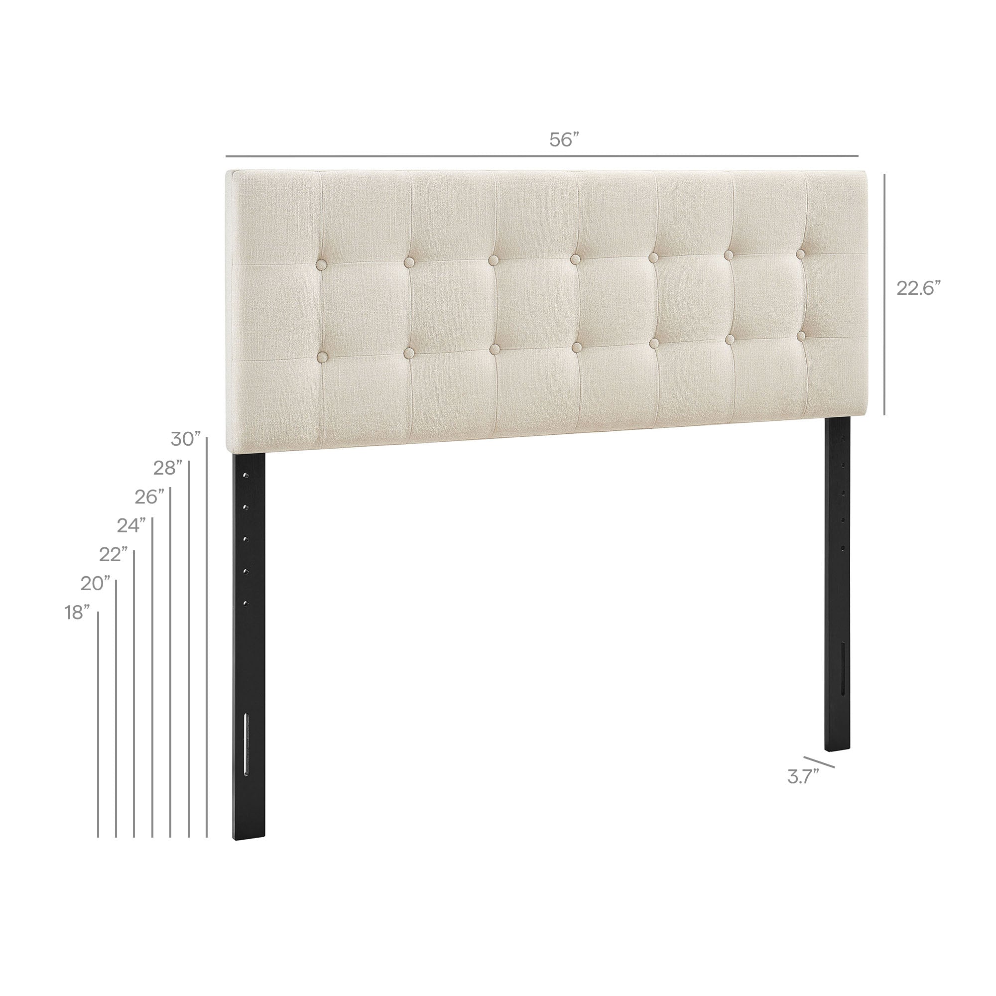 Modway MOD-7283 Emily Fabric Upholstered Full Size Headboard