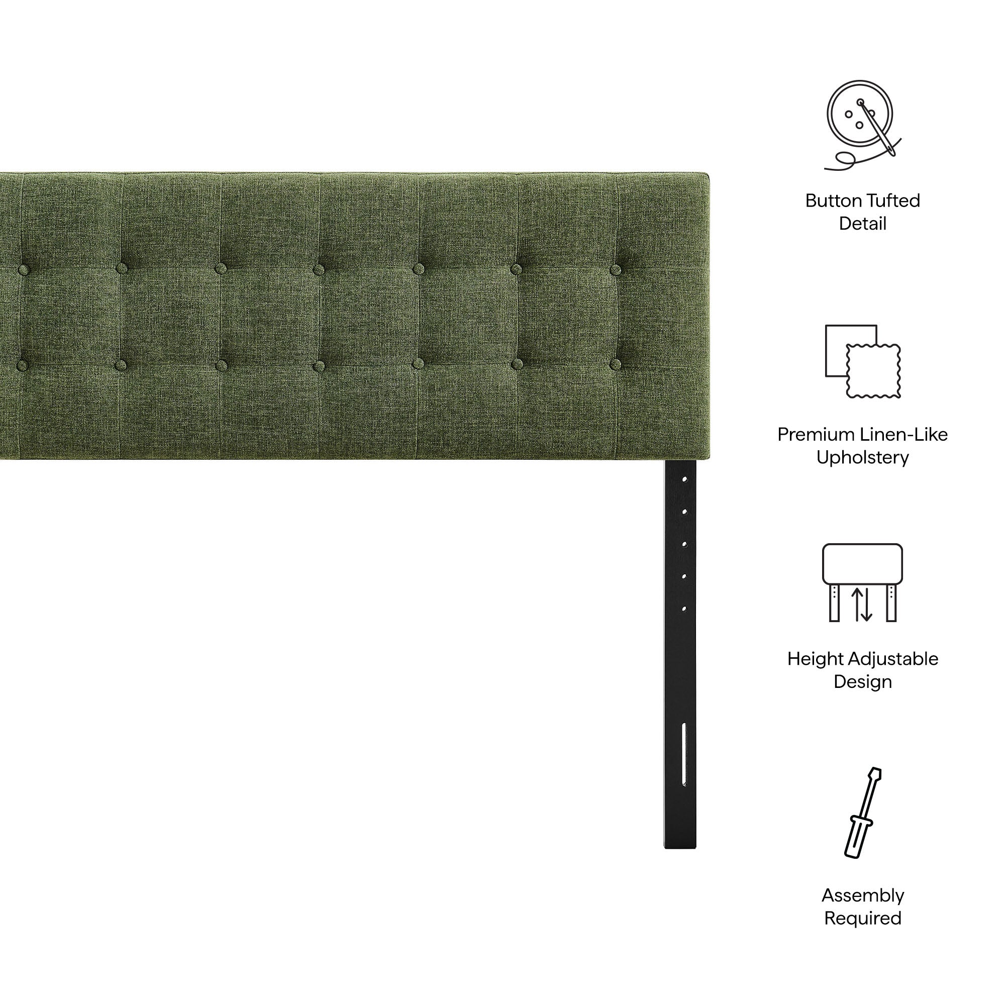 Modway MOD-7283 Emily Fabric Upholstered Full Size Headboard