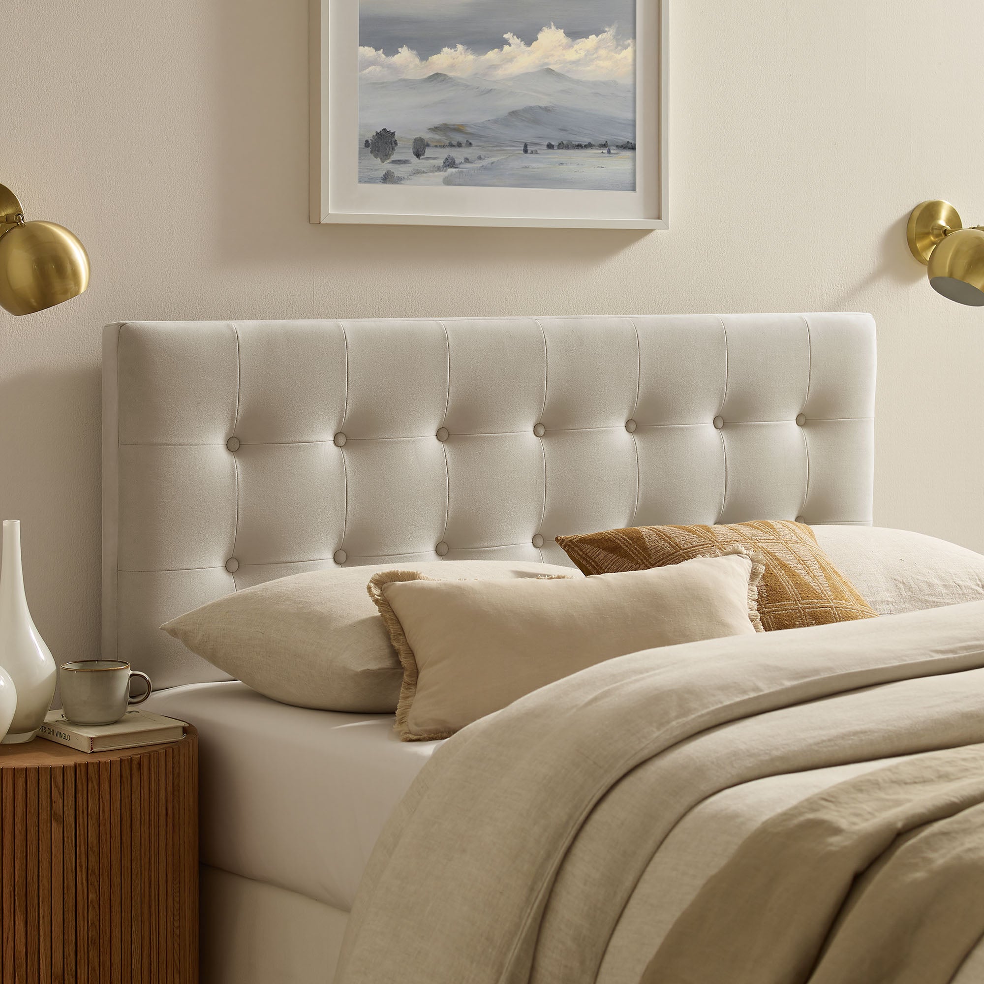 Modway MOD-7284 Emily Stain-Resistant Performance Velvet Queen Size Headboard