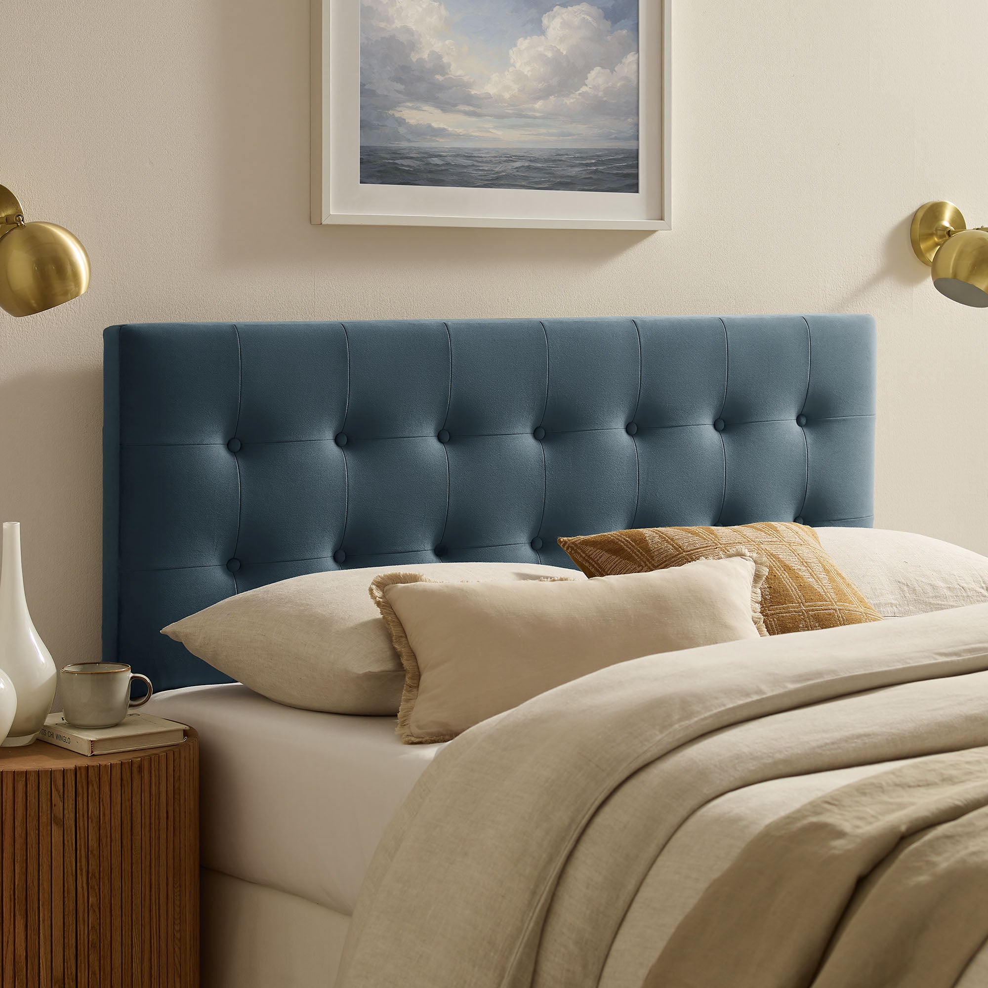 Modway MOD-7284 Emily Stain-Resistant Performance Velvet Queen Size Headboard