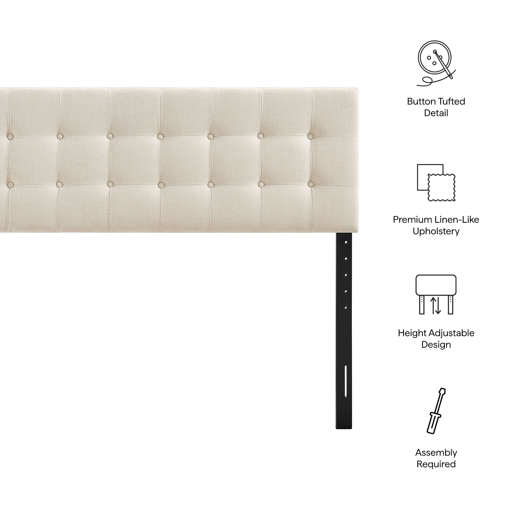 Modway MOD-7285 Emily Fabric Upholstered Queen Size Headboard