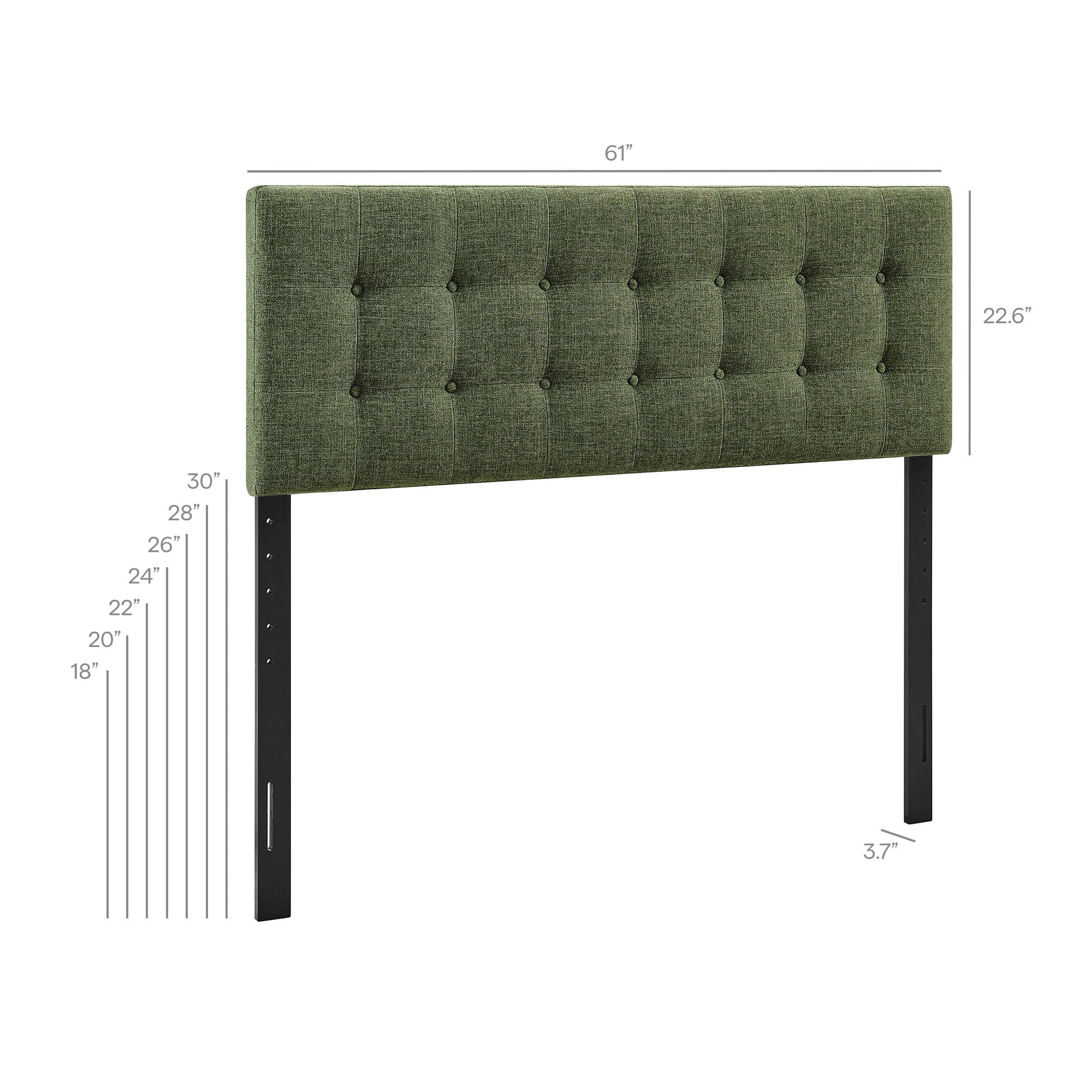 Modway MOD-7285 Emily Fabric Upholstered Queen Size Headboard