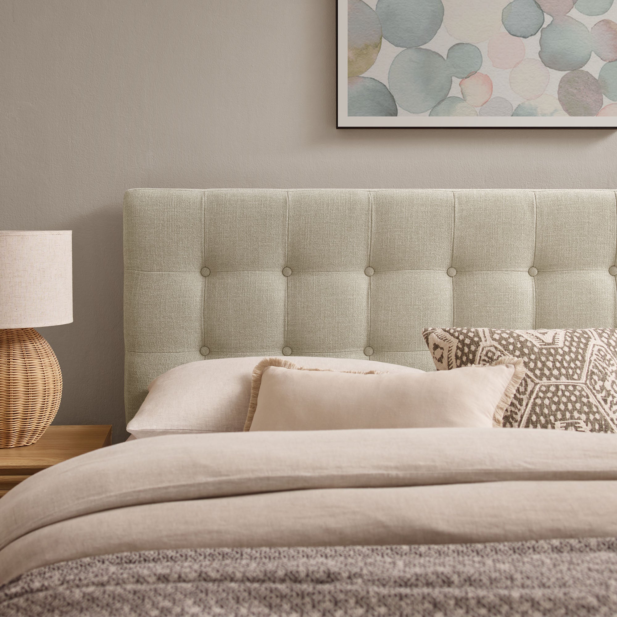 Modway MOD-7285 Emily Fabric Upholstered Queen Size Headboard