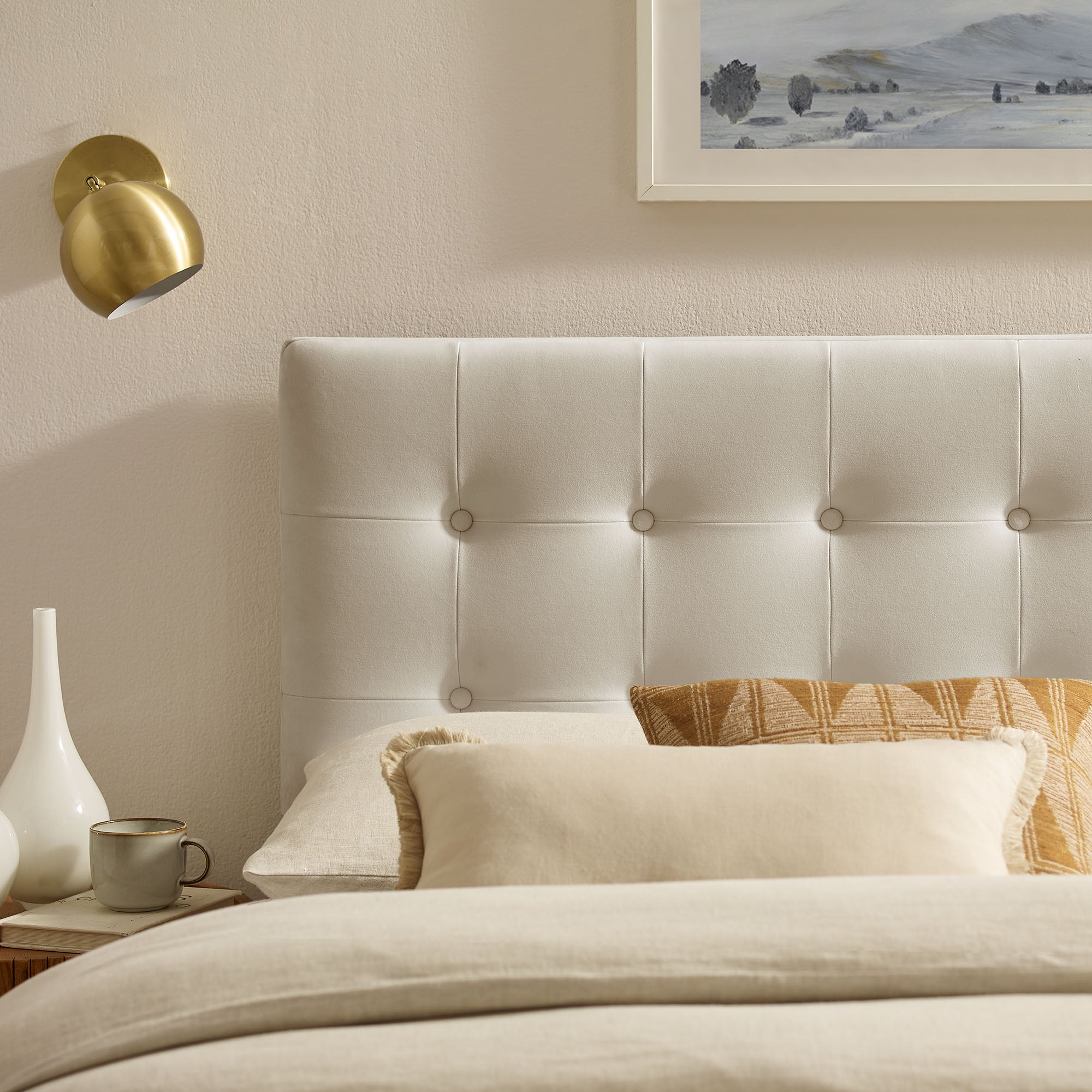 Modway MOD-7286 Emily Stain-Resistant Performance Velvet King Size Headboard