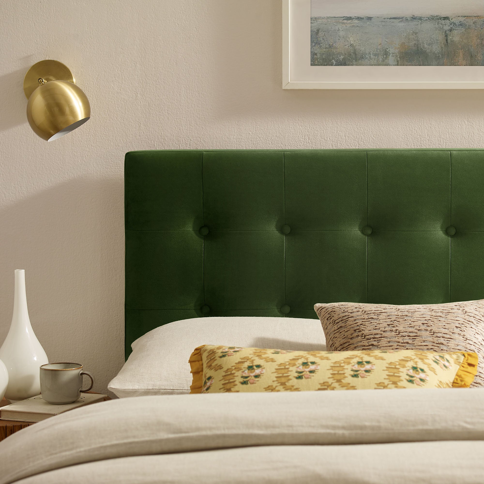 Modway MOD-7286 Emily Stain-Resistant Performance Velvet King Size Headboard