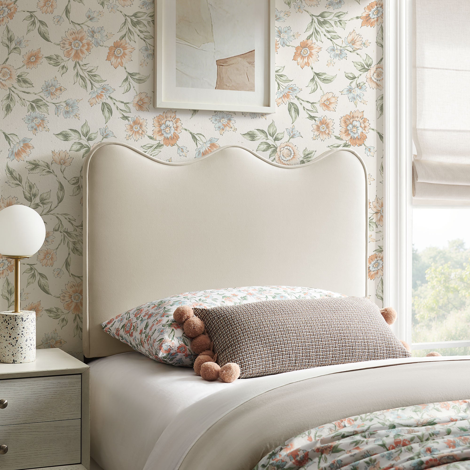 Modway MOD-7288 Athena Stain-Resistant Performance Velvet Twin Size Headboard