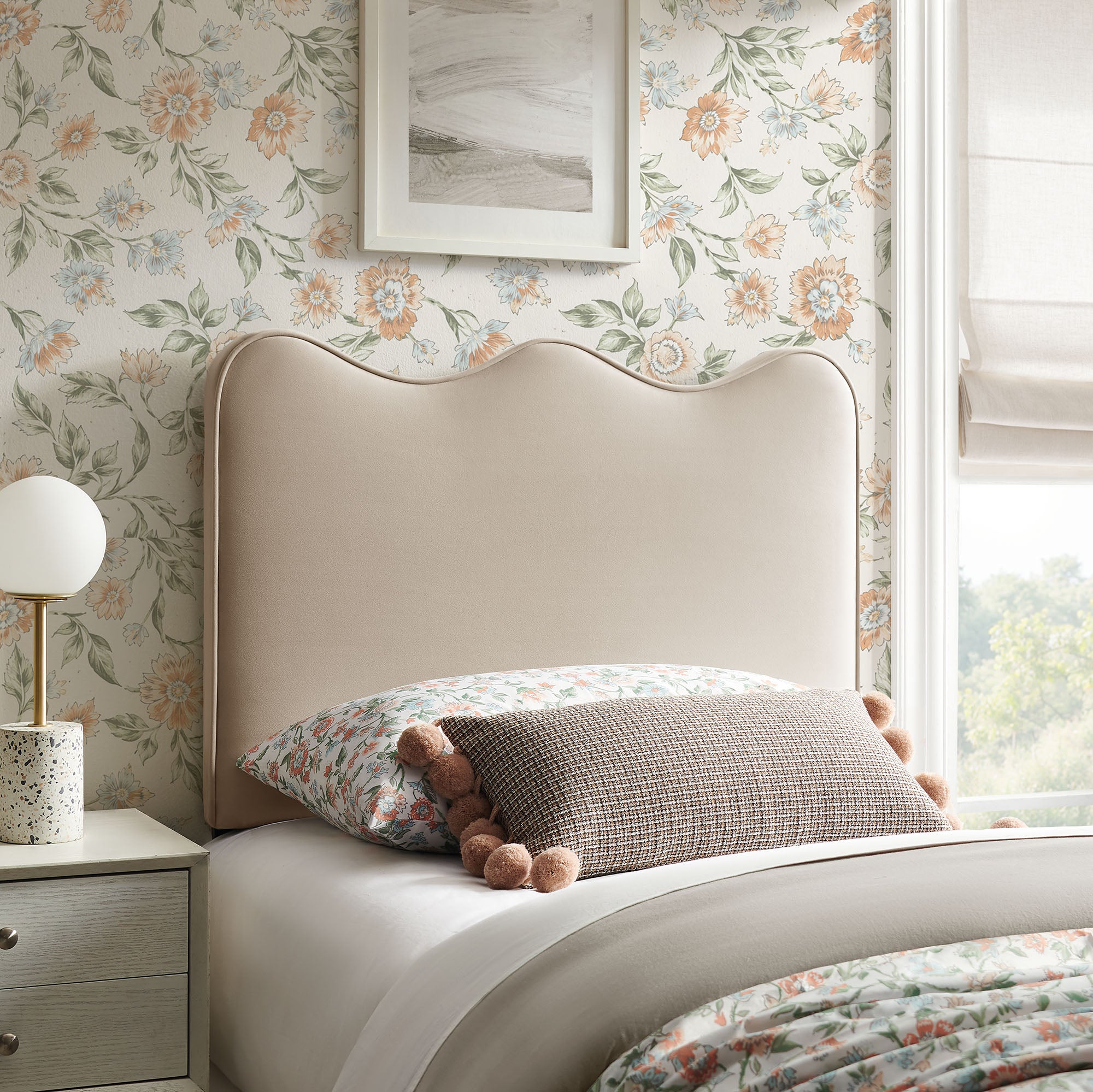 Modway MOD-7288 Athena Stain-Resistant Performance Velvet Twin Size Headboard
