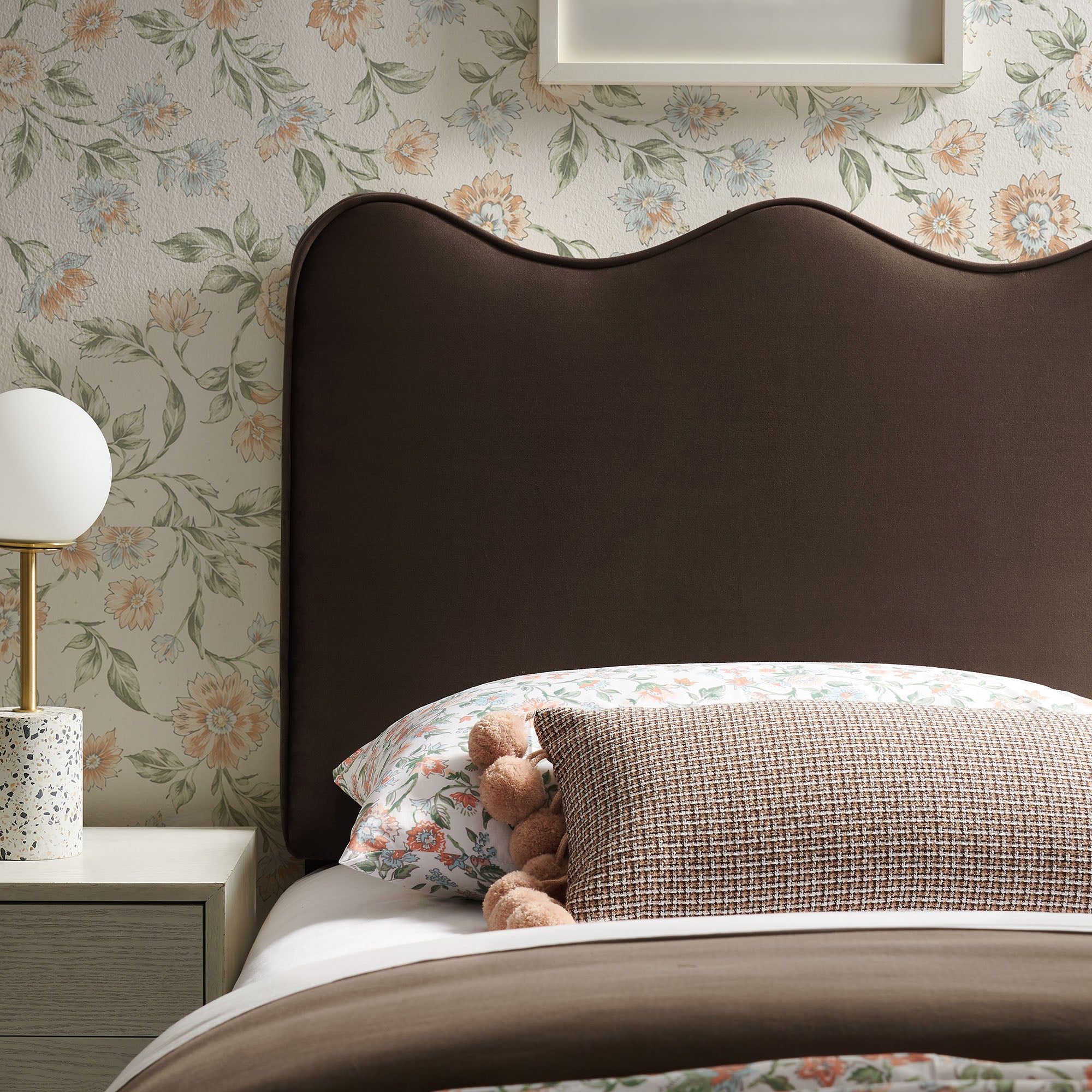 Modway MOD-7288 Athena Stain-Resistant Performance Velvet Twin Size Headboard