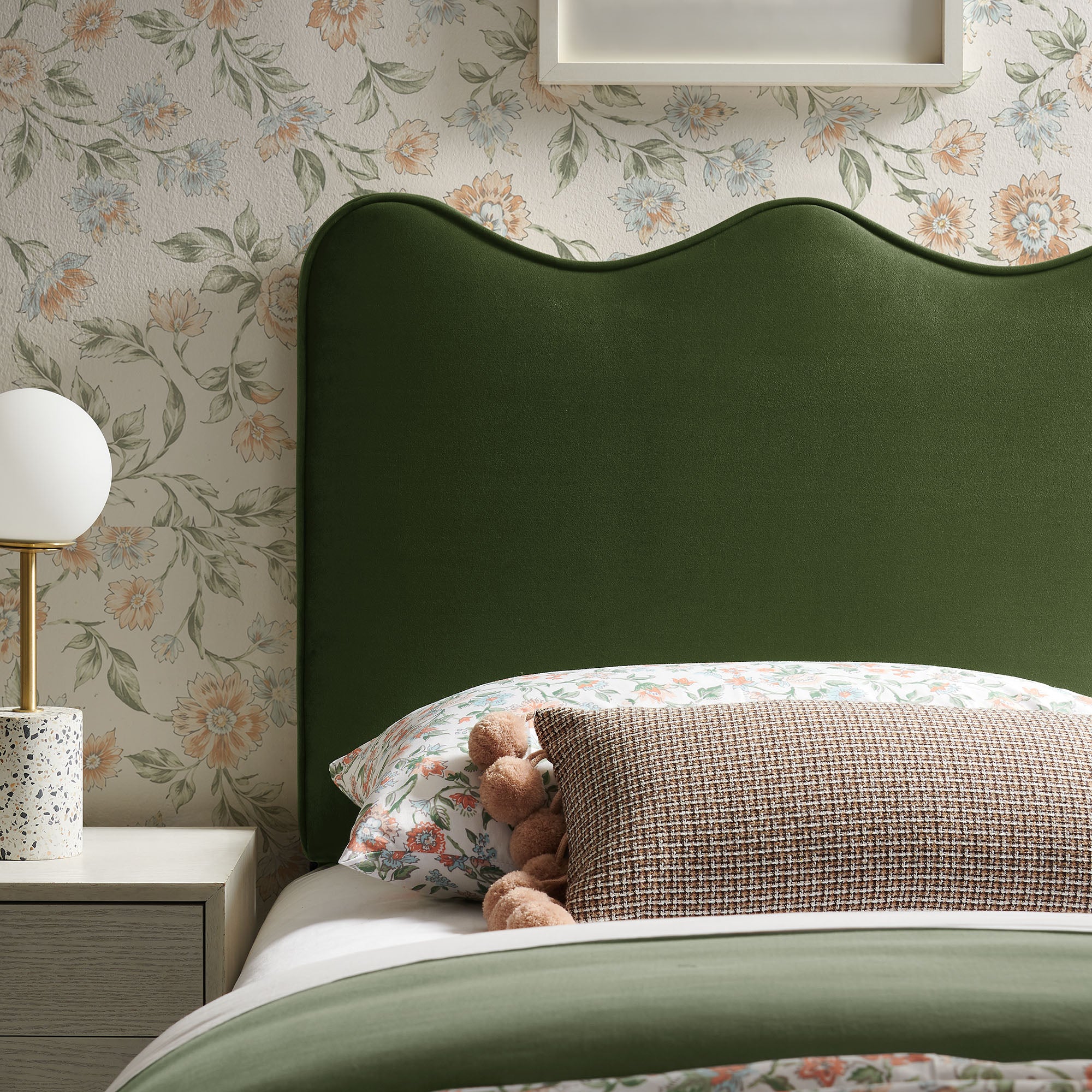 Modway MOD-7288 Athena Stain-Resistant Performance Velvet Twin Size Headboard
