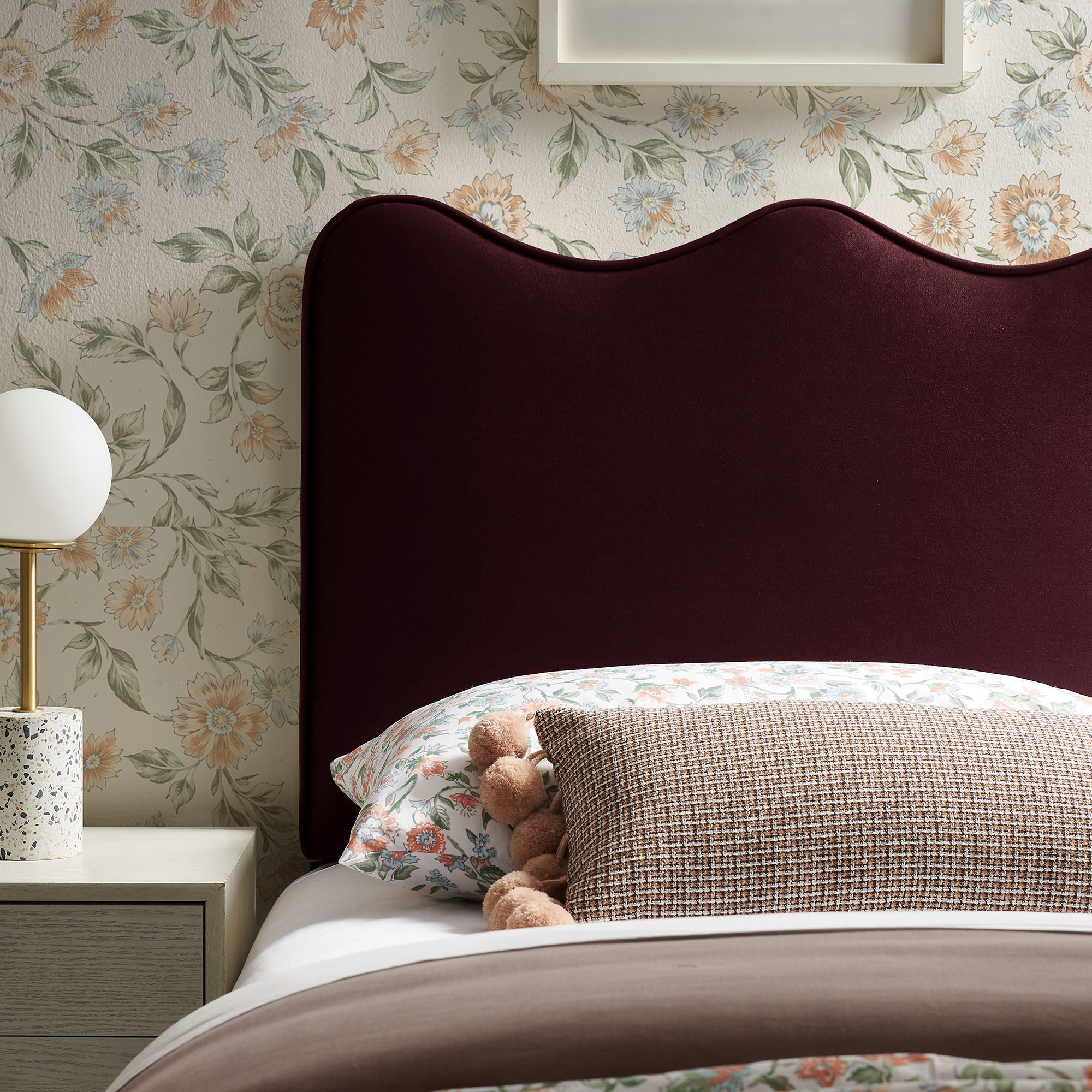 Modway MOD-7288 Athena Stain-Resistant Performance Velvet Twin Size Headboard