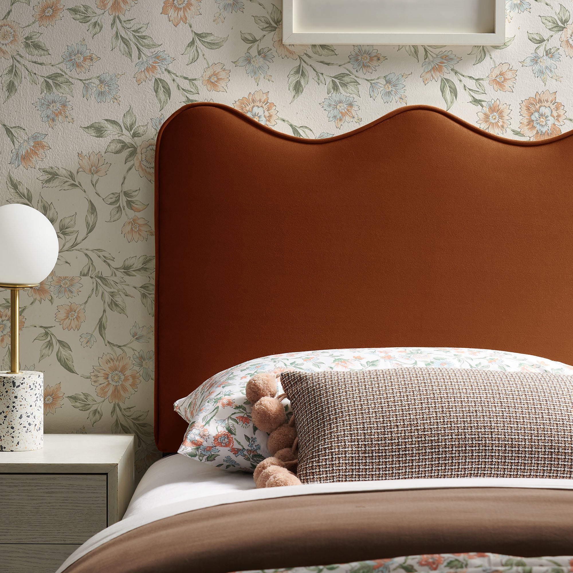 Modway MOD-7288 Athena Stain-Resistant Performance Velvet Twin Size Headboard