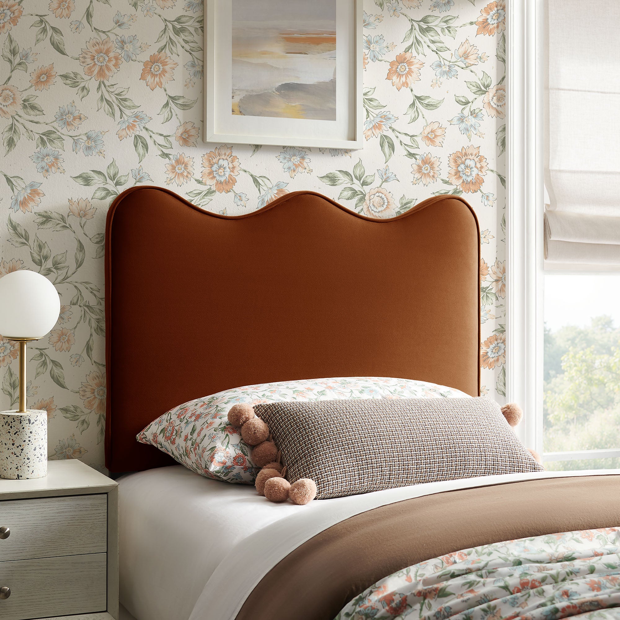 Modway MOD-7288 Athena Stain-Resistant Performance Velvet Twin Size Headboard
