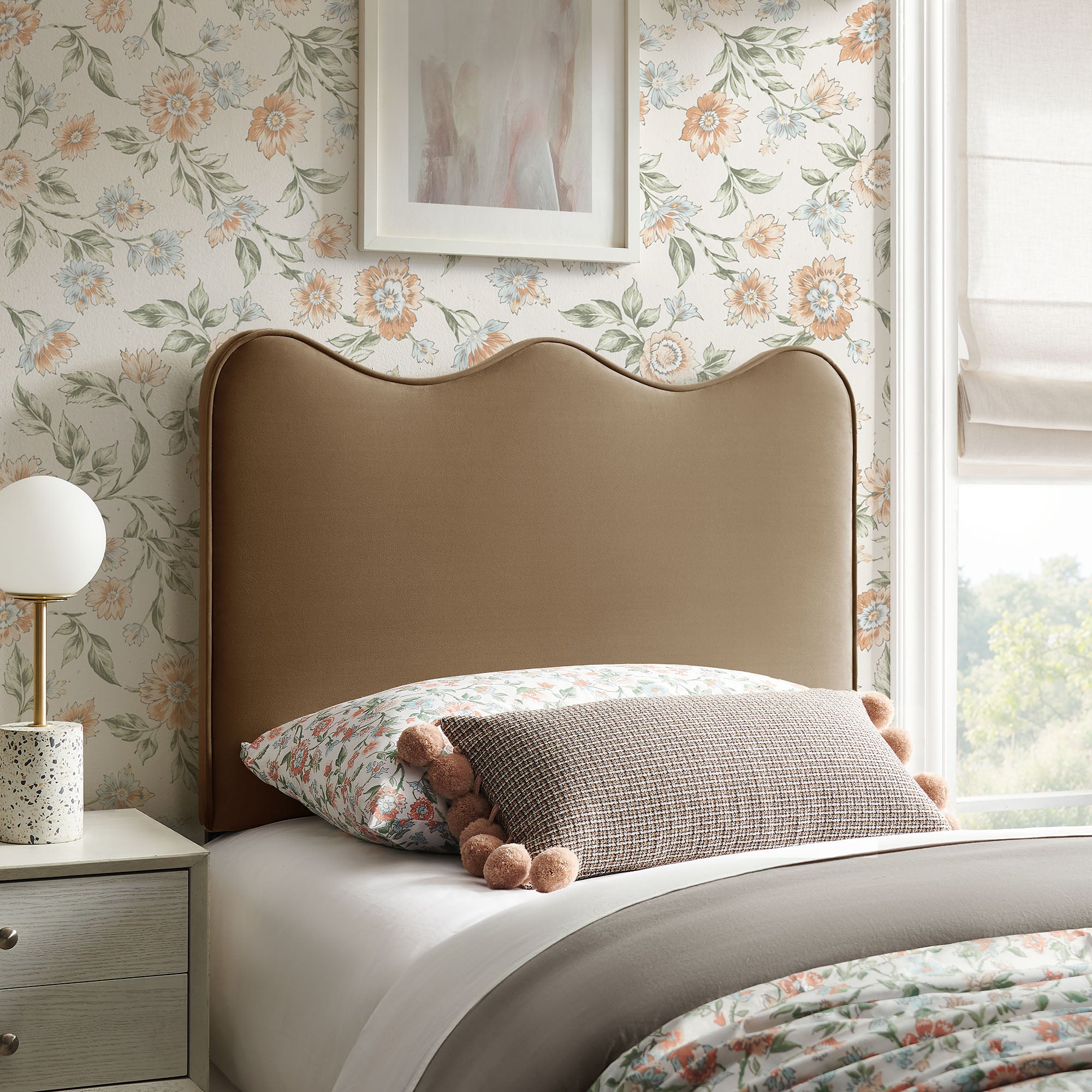 Modway MOD-7288 Athena Stain-Resistant Performance Velvet Twin Size Headboard