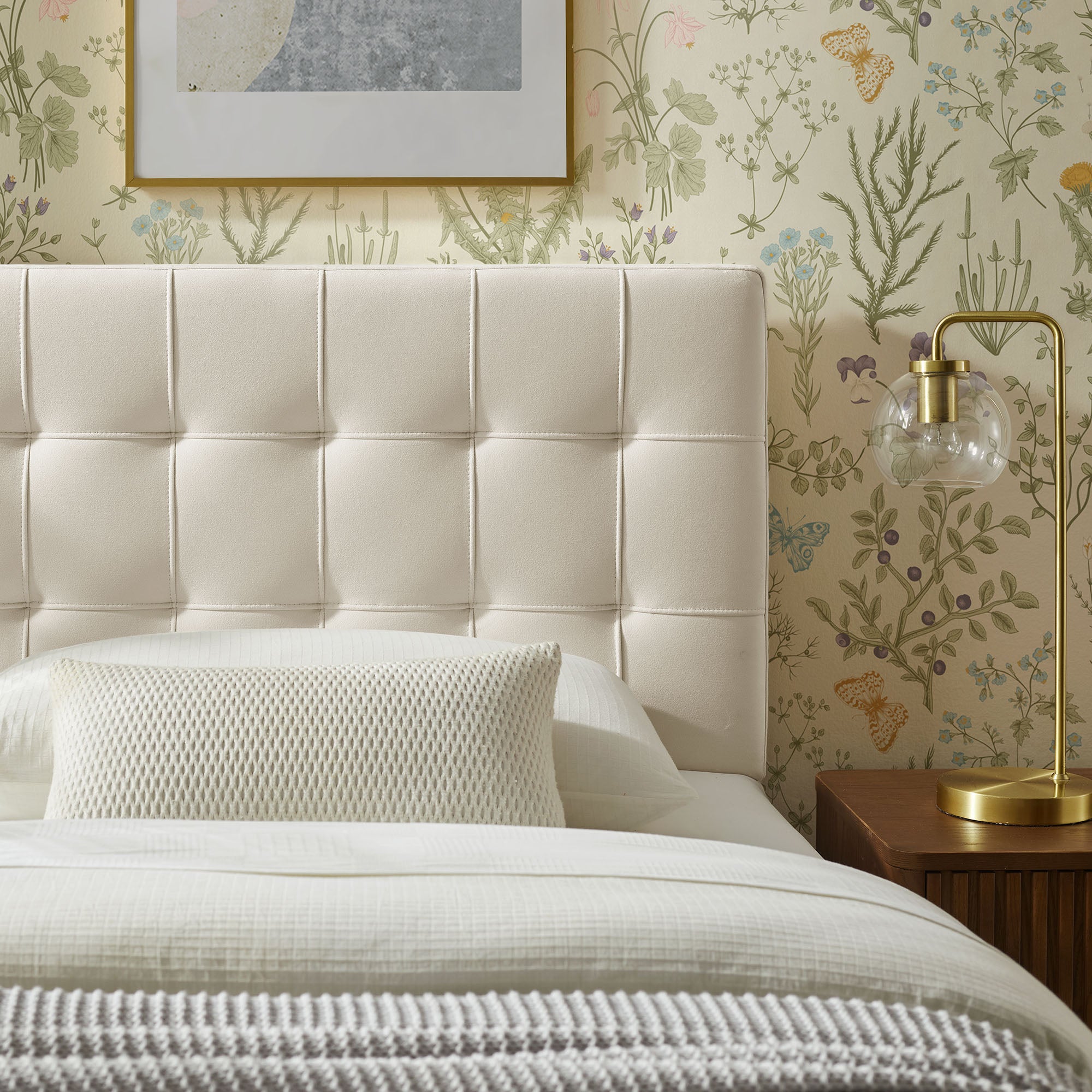 Modway Lily Stain-Resistant Performance Velvet Twin Size Headboard