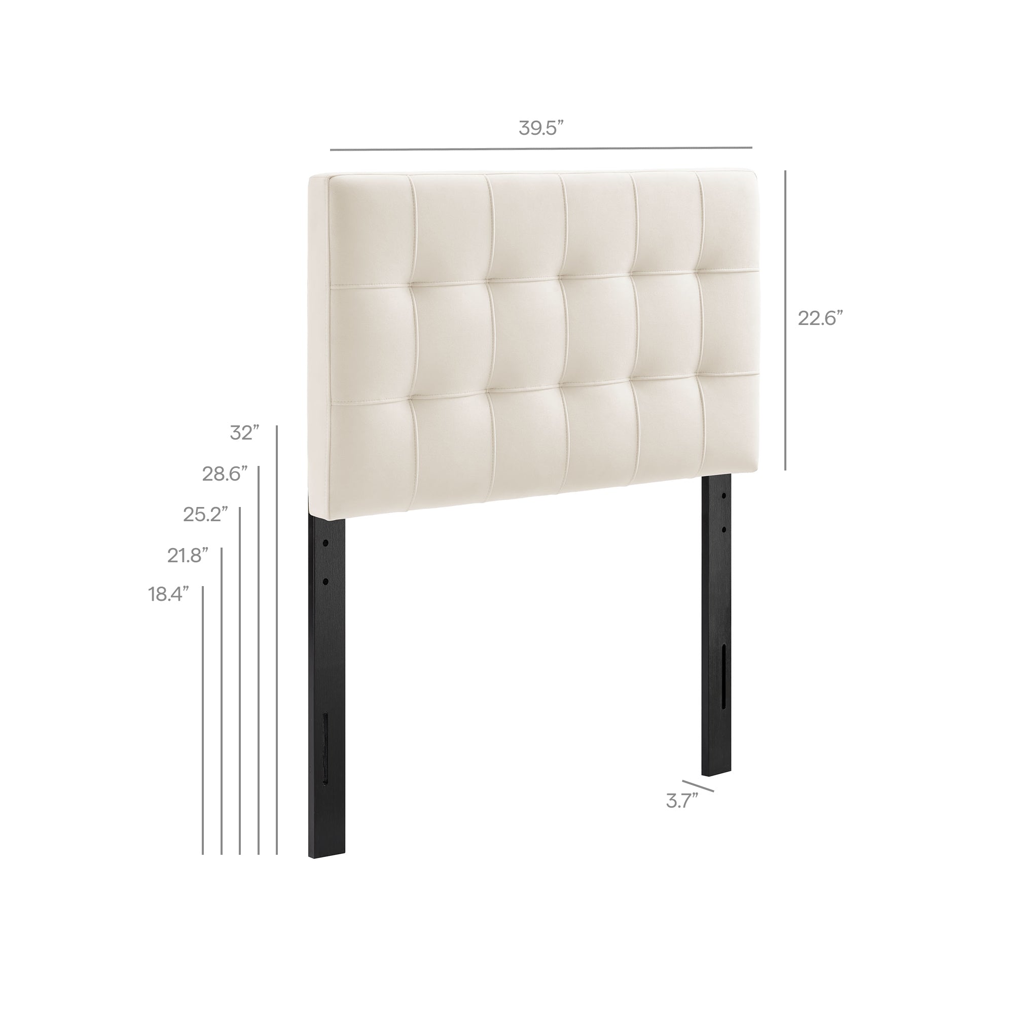 Modway Lily Stain-Resistant Performance Velvet Twin Size Headboard