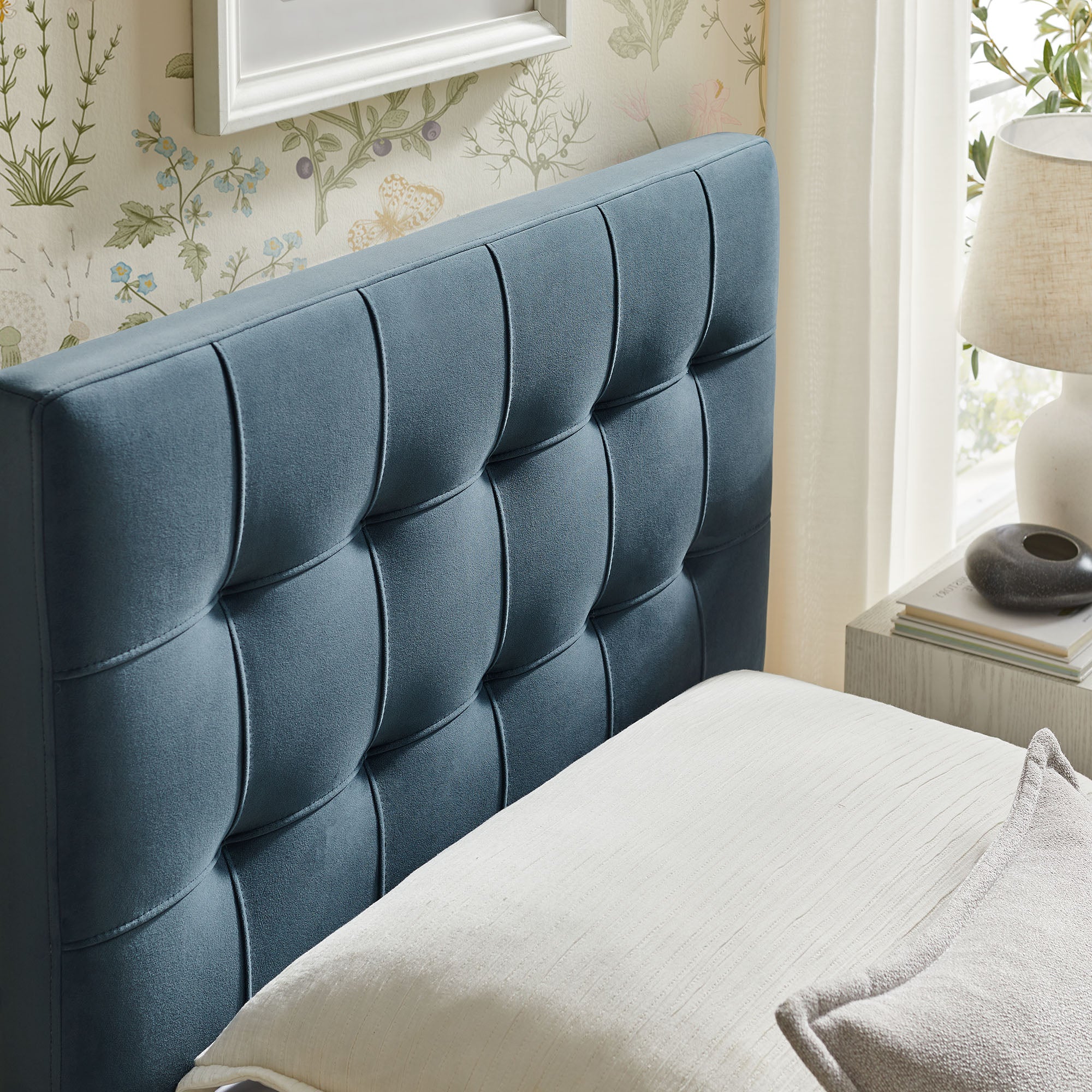 Modway Lily Stain-Resistant Performance Velvet Twin Size Headboard