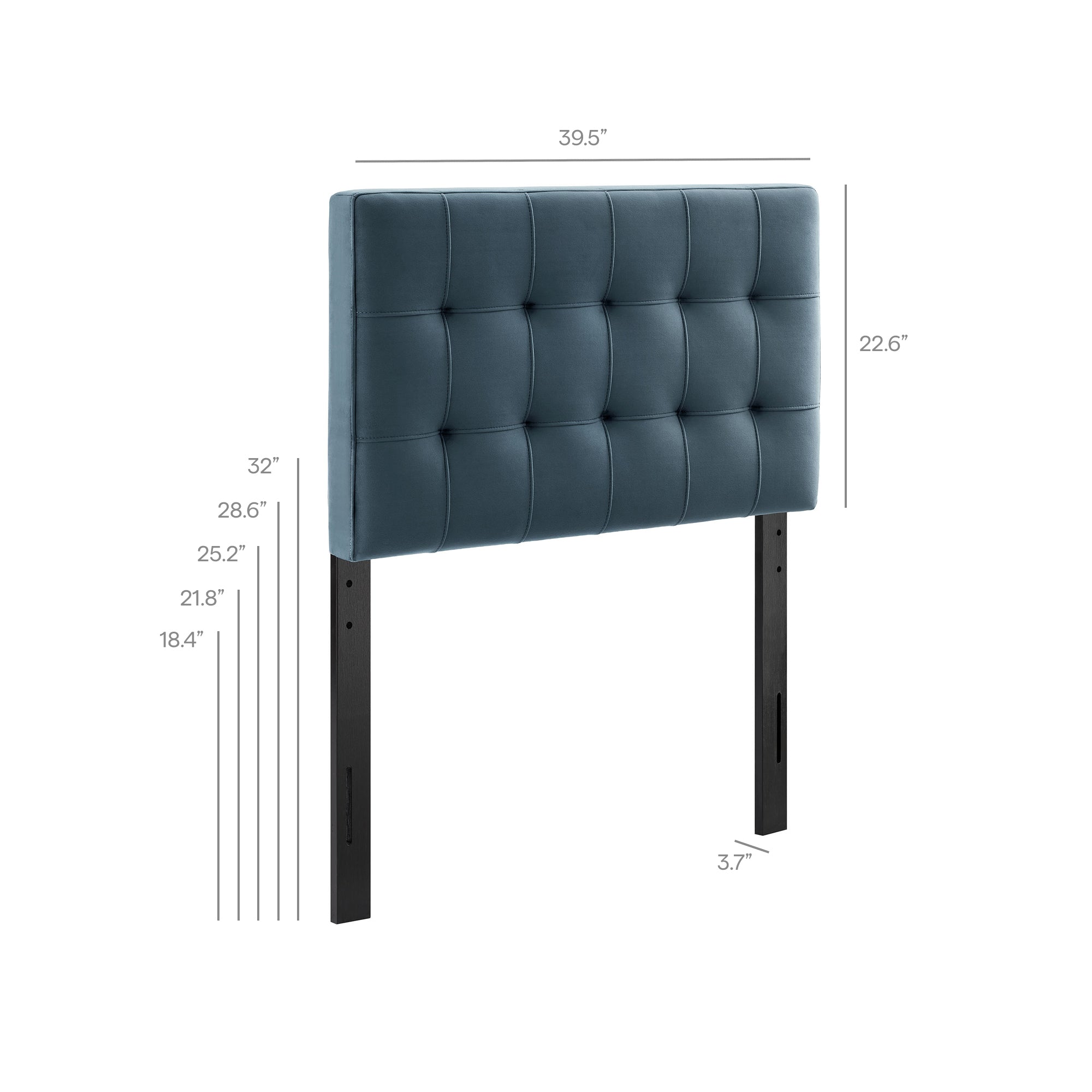 Modway Lily Stain-Resistant Performance Velvet Twin Size Headboard