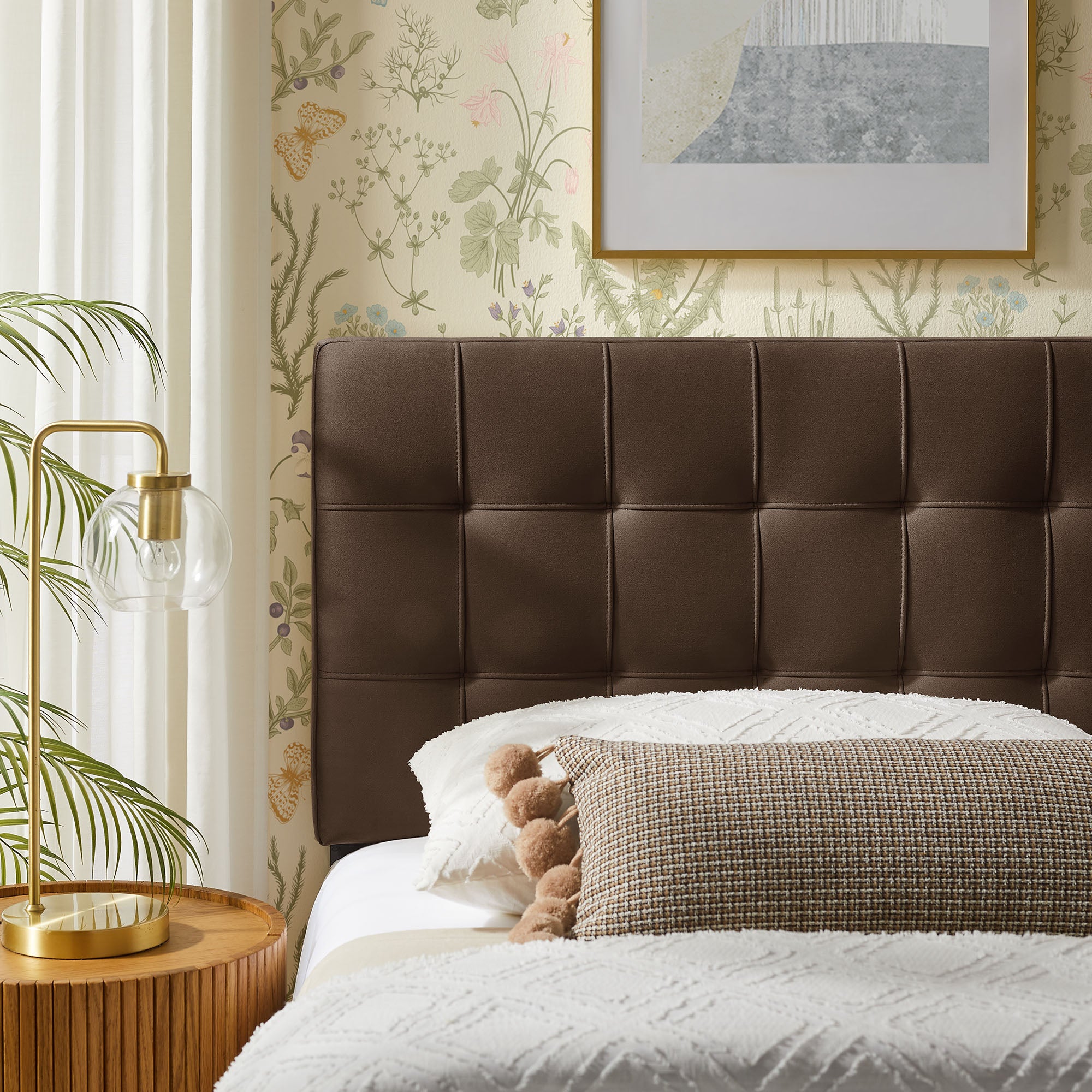 Modway MOD-7289 Lily Stain-Resistant Performance Velvet Twin Size Headboard