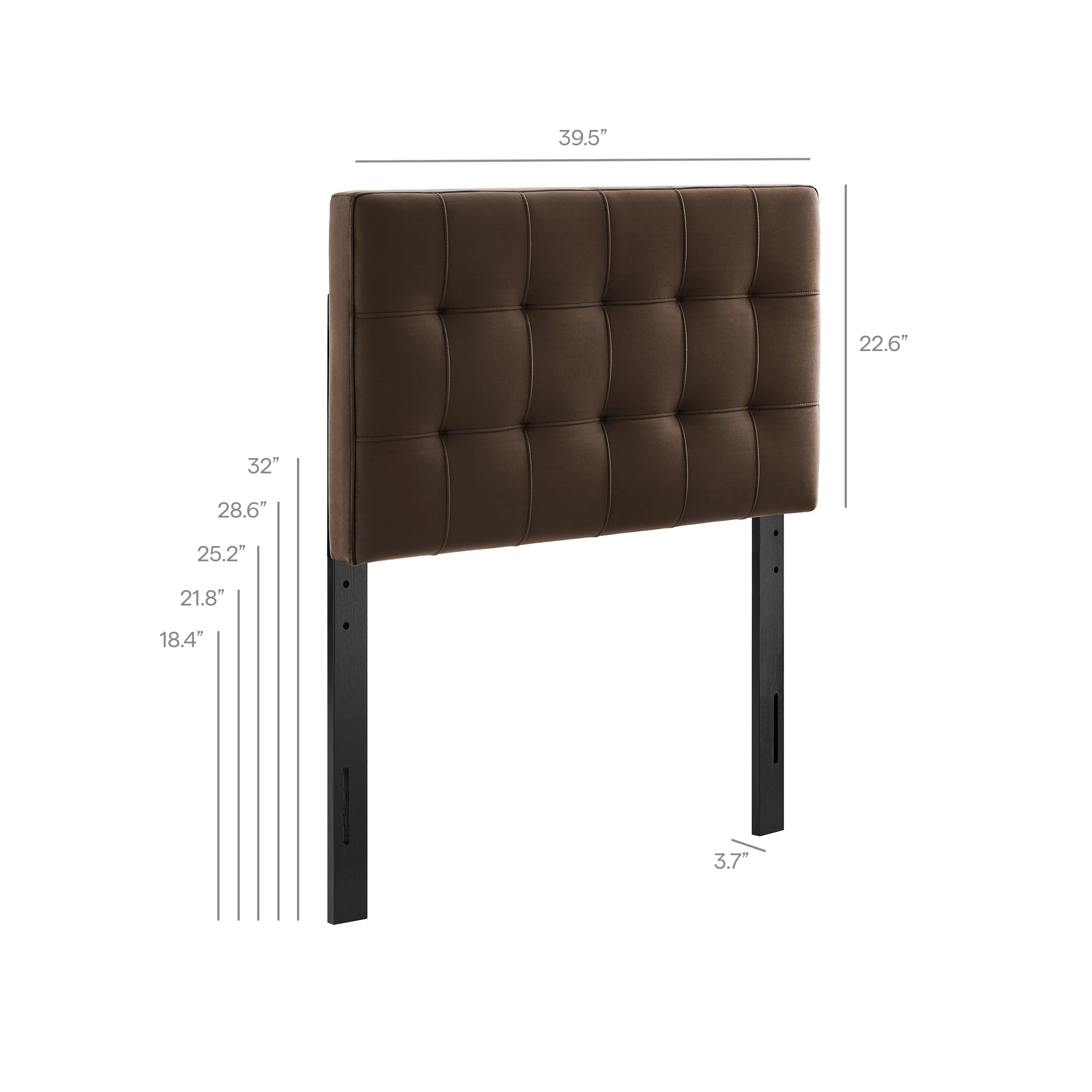 Modway Lily Stain-Resistant Performance Velvet Twin Size Headboard