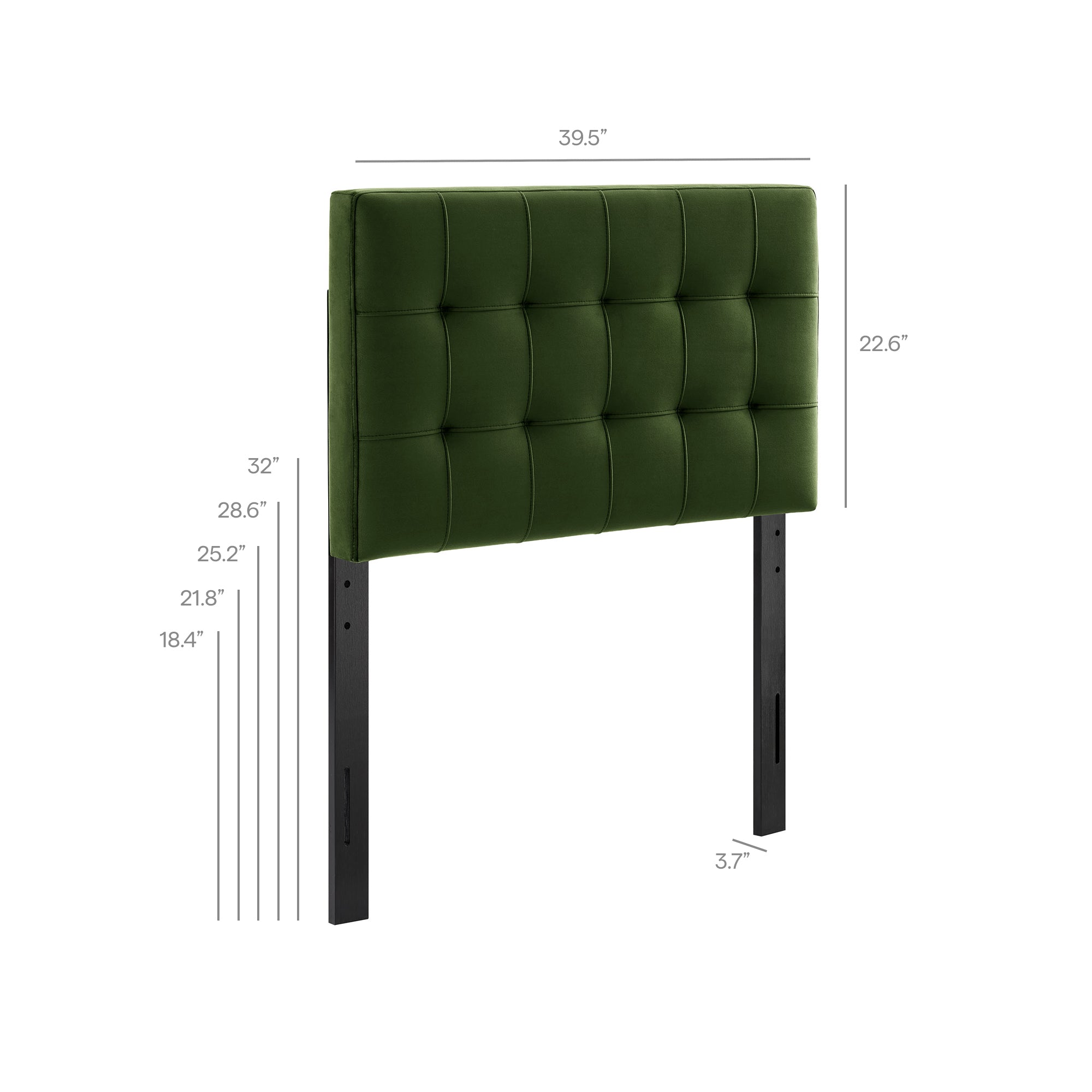 Modway Lily Stain-Resistant Performance Velvet Twin Size Headboard