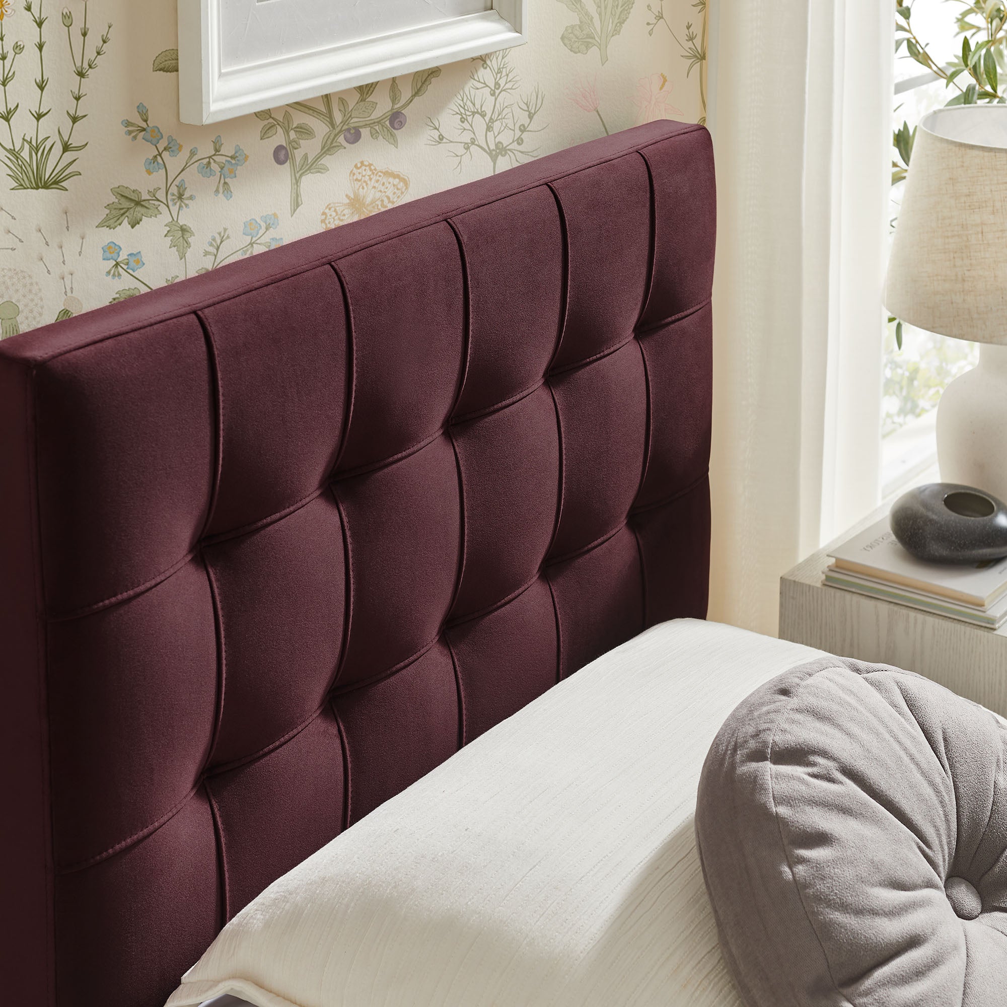 Modway Lily Stain-Resistant Performance Velvet Twin Size Headboard