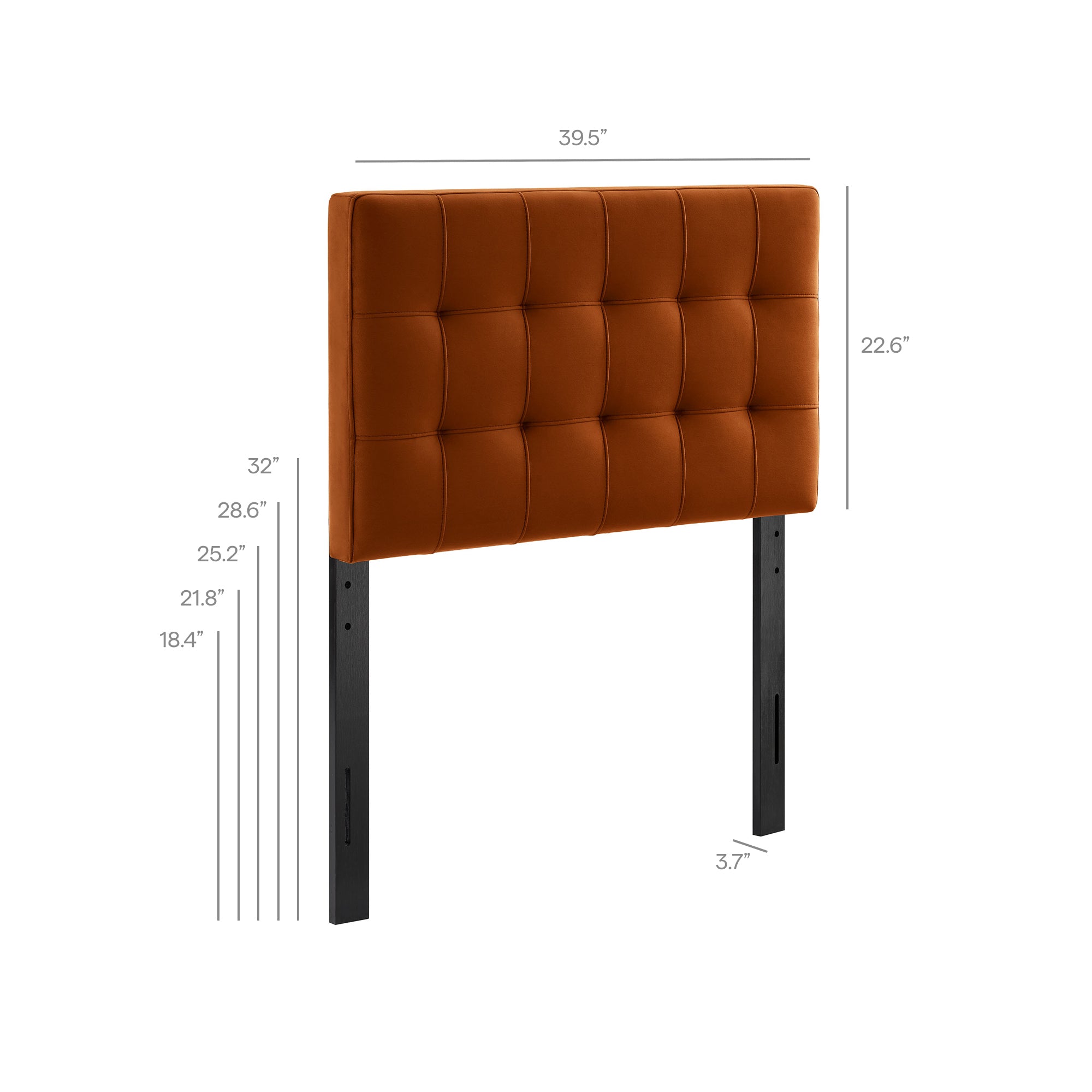 Modway Lily Stain-Resistant Performance Velvet Twin Size Headboard