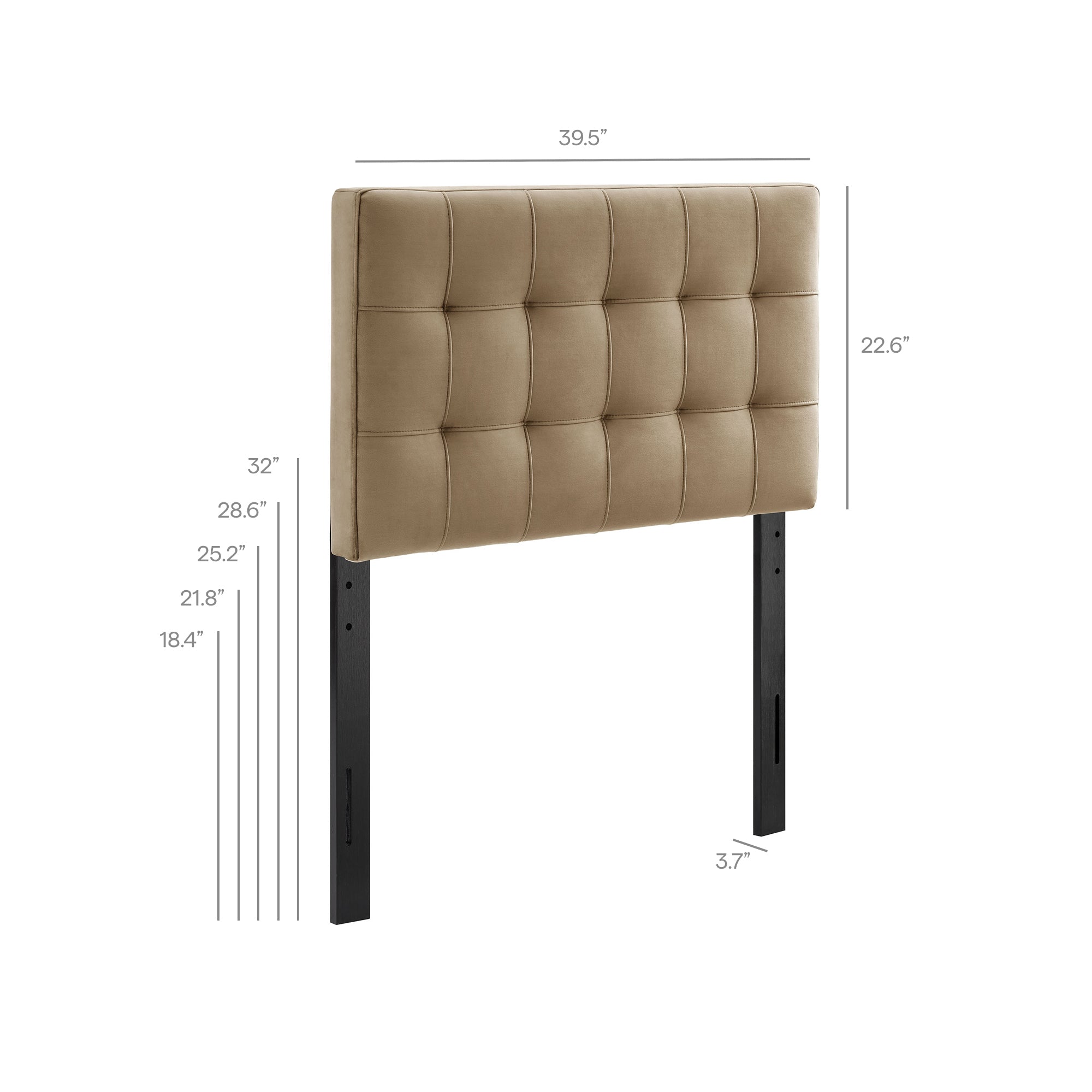 Modway MOD-7289 Lily Stain-Resistant Performance Velvet Twin Size Headboard