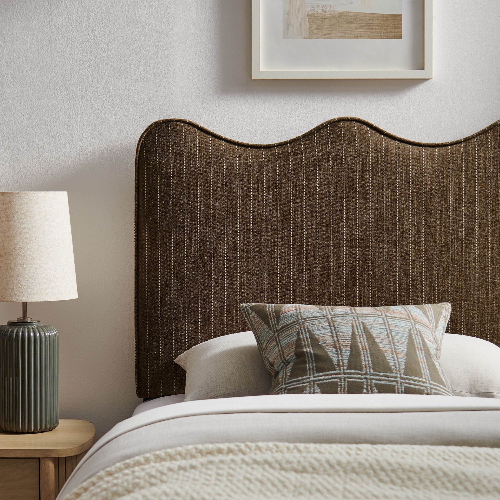 Modway MOD-7290 Athena Striped Fabric Upholstered Twin Size Headboard