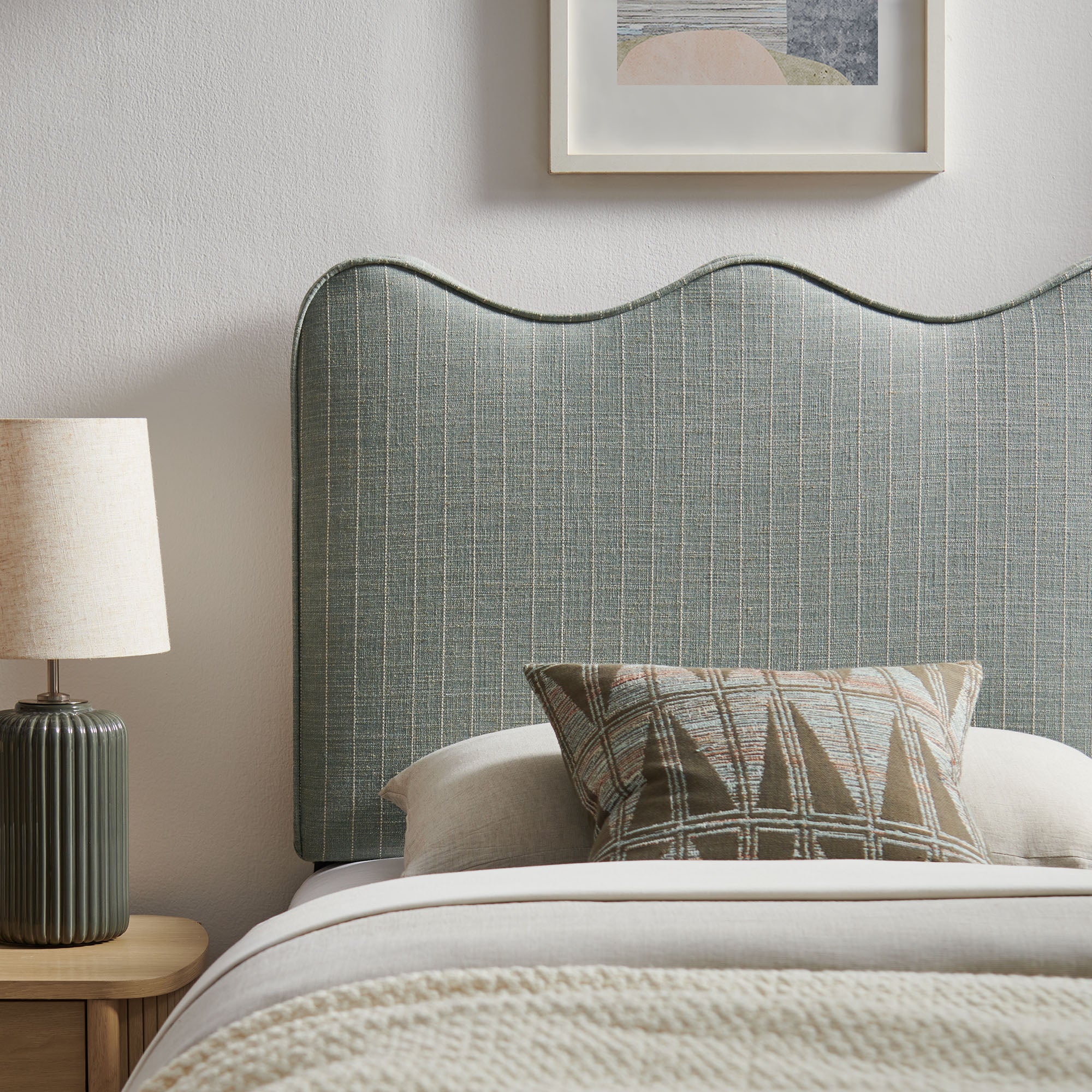 Modway MOD-7290 Athena Striped Fabric Upholstered Twin Size Headboard