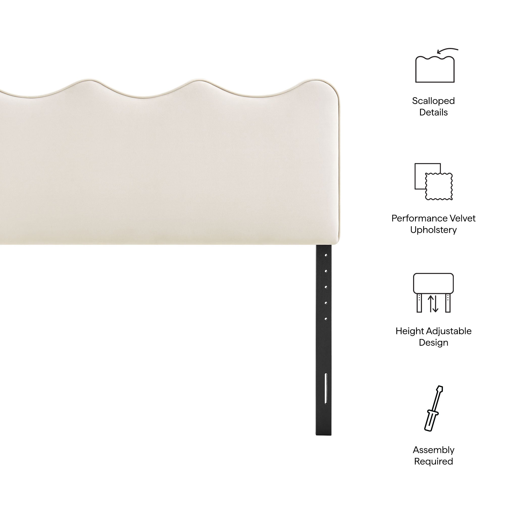 Modway MOD-7291 Athena Stain-Resistant Performance Velvet Full Size Headboard