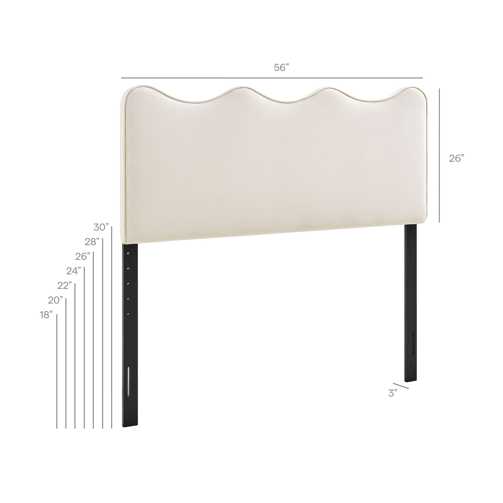 Modway MOD-7291 Athena Stain-Resistant Performance Velvet Full Size Headboard