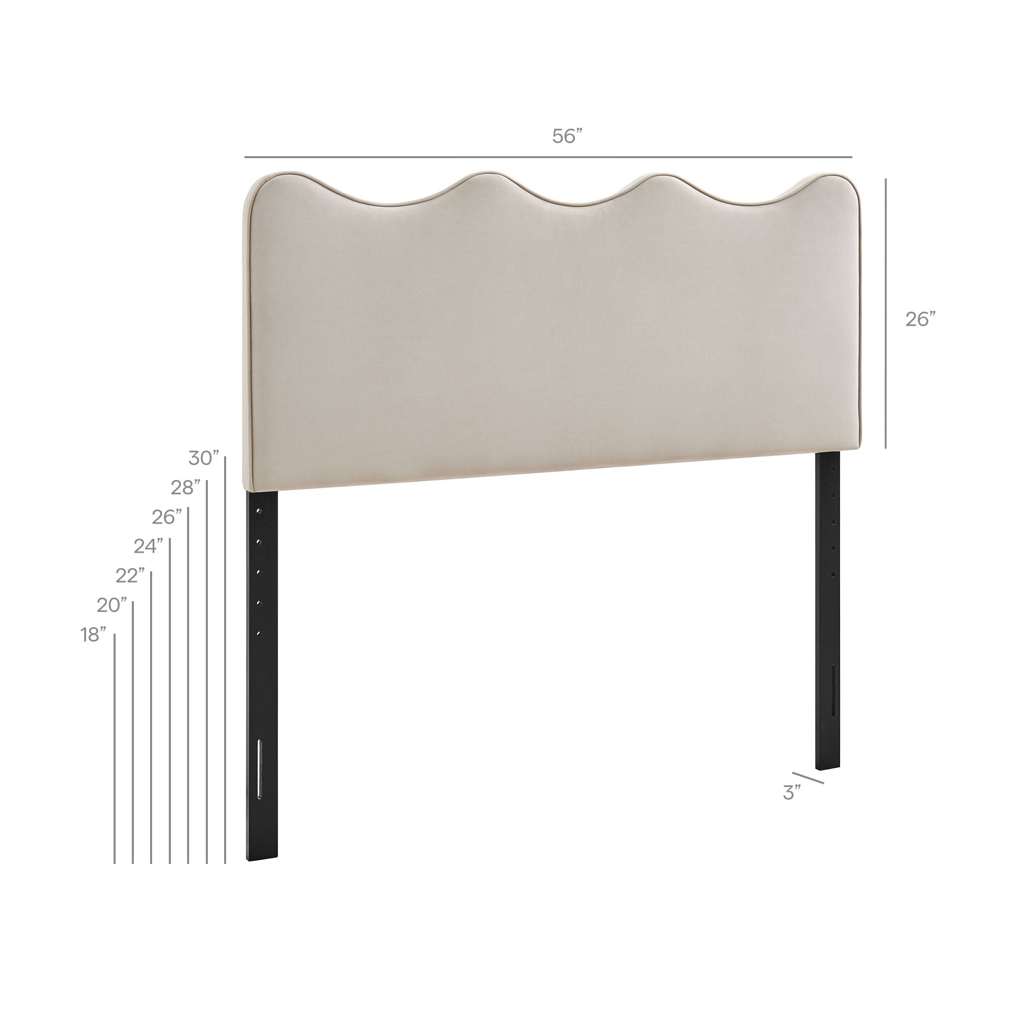 Modway MOD-7291 Athena Stain-Resistant Performance Velvet Full Size Headboard