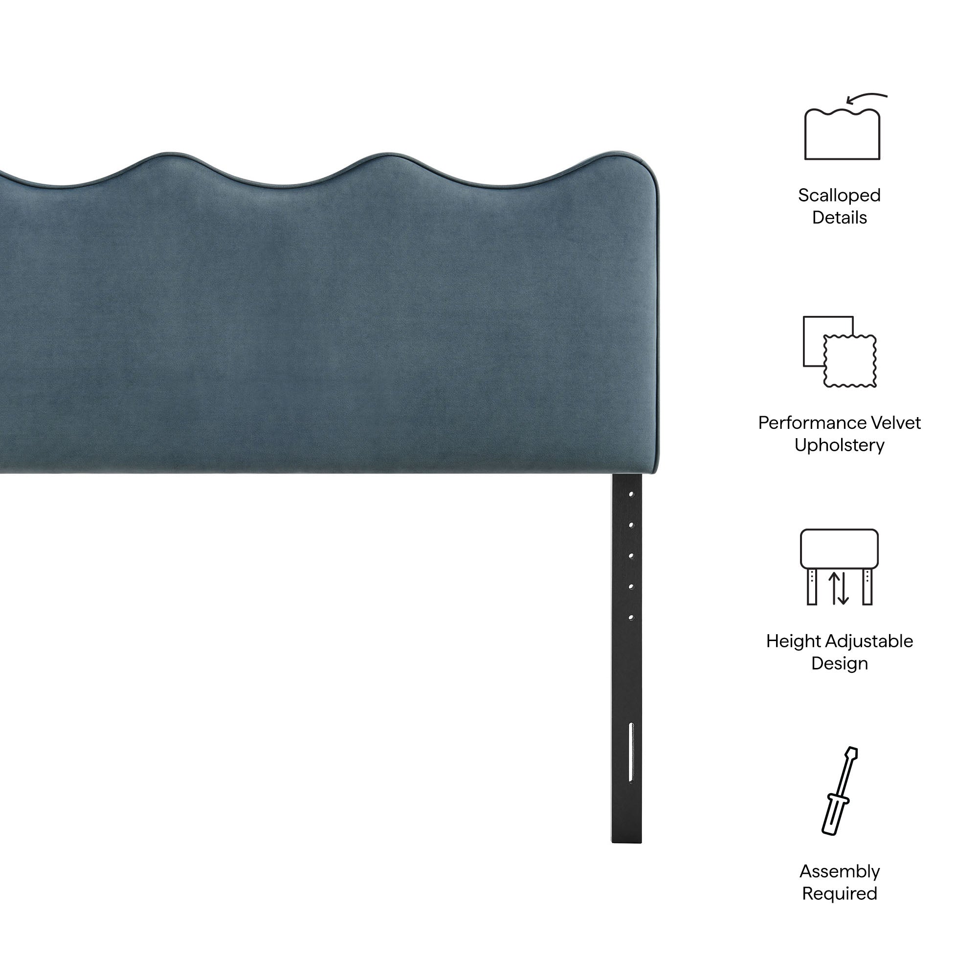 Modway MOD-7291 Athena Stain-Resistant Performance Velvet Full Size Headboard