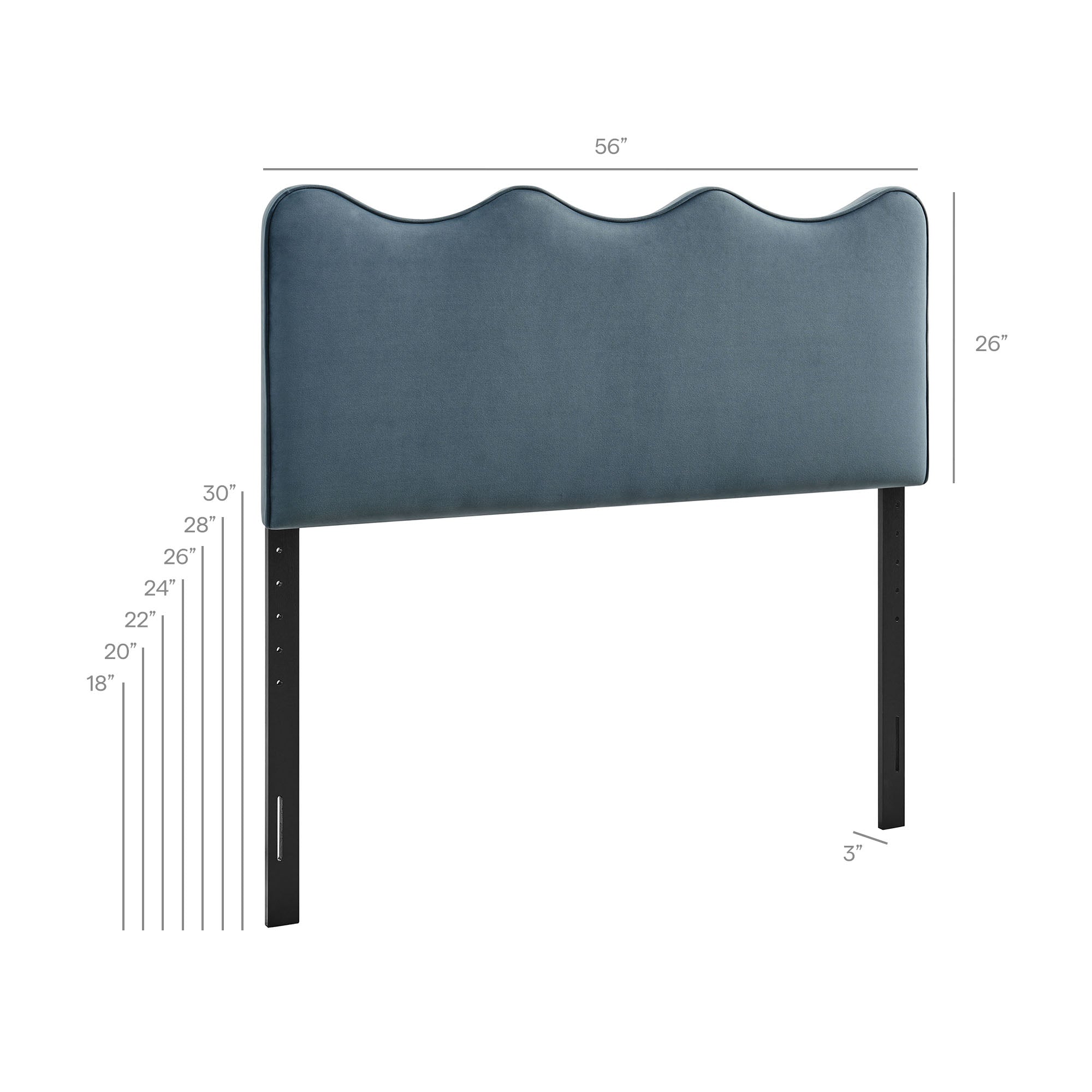 Modway MOD-7291 Athena Stain-Resistant Performance Velvet Full Size Headboard